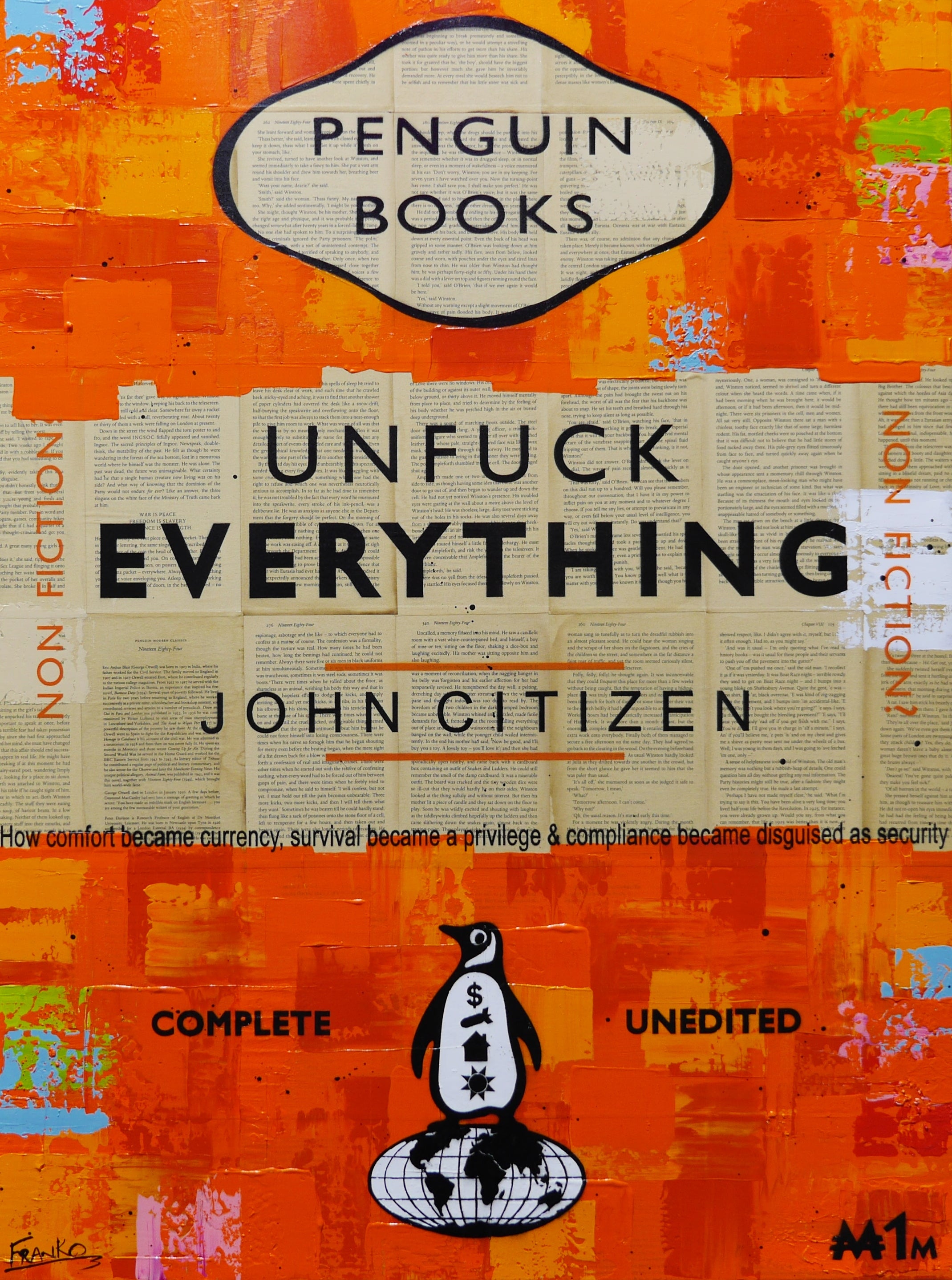 Everything 75cm x 100cm Urban Pop Book Club Painting