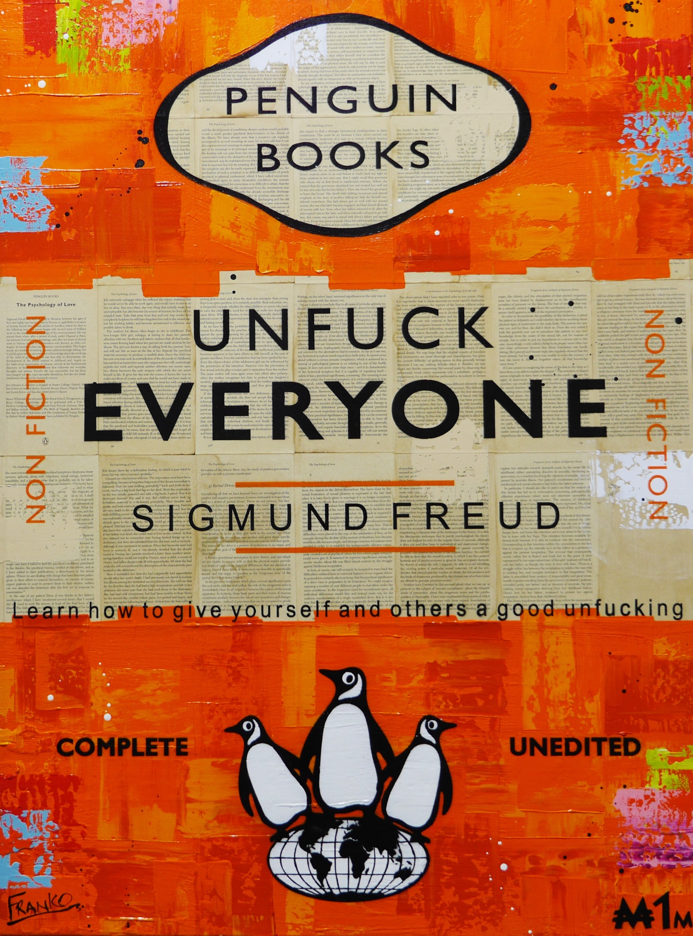 Everyone 75cm x 100cm Urban Pop Book Club Painting