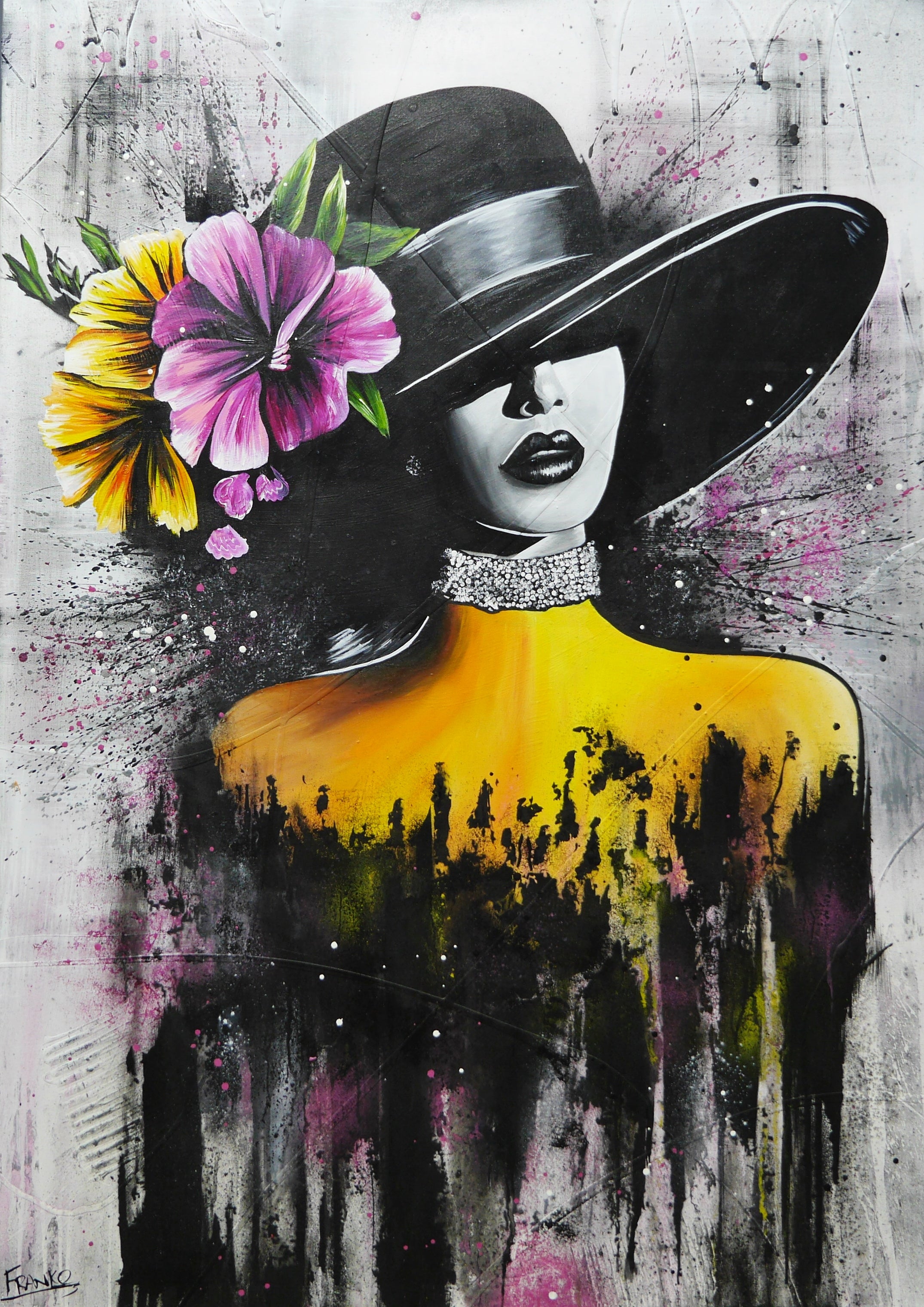 Posh 100cm x 140cm Industrial Textured Urban Pop Art Painting