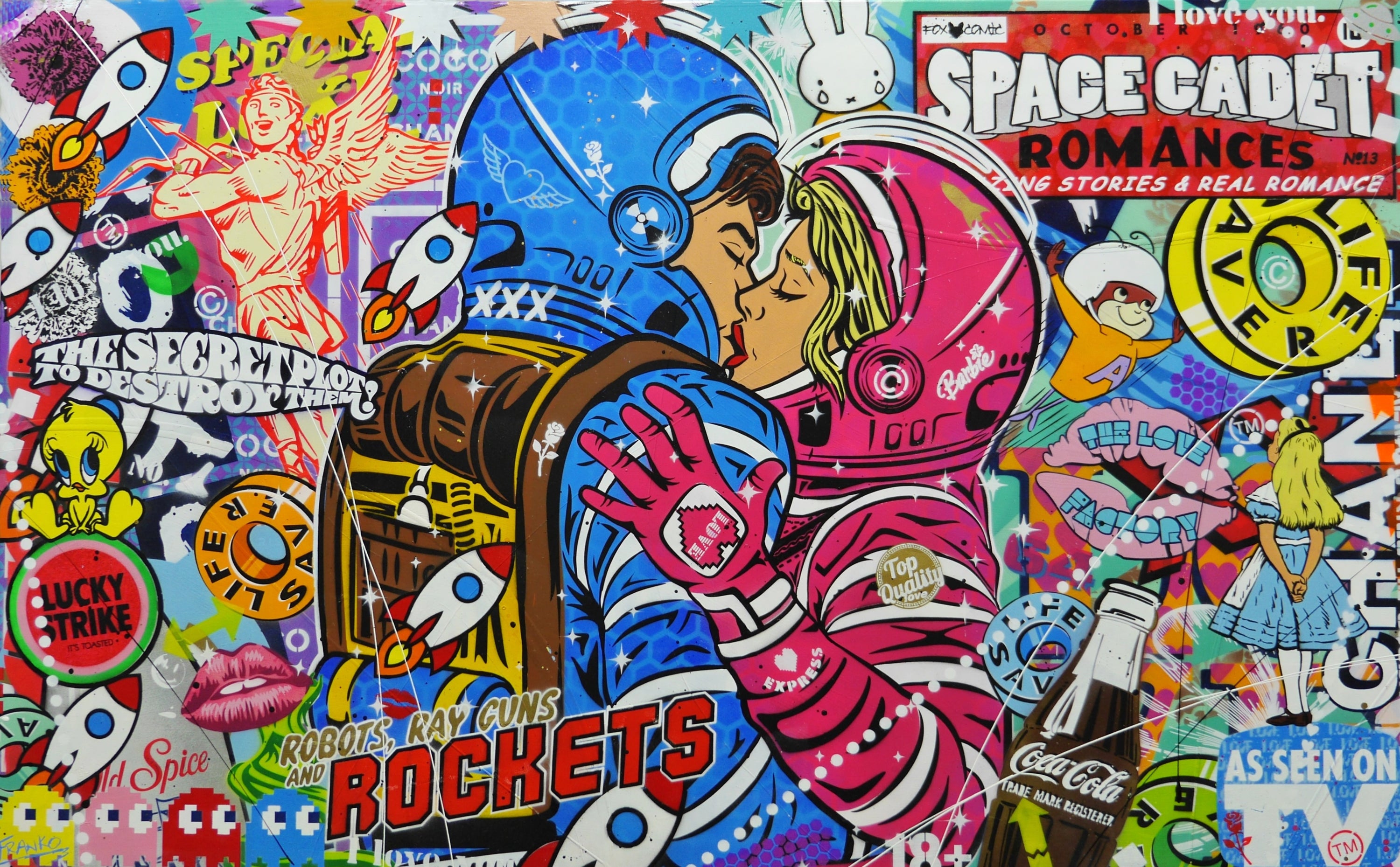 Love Express 160cm x 100cm Textured Urban Pop Art Painting