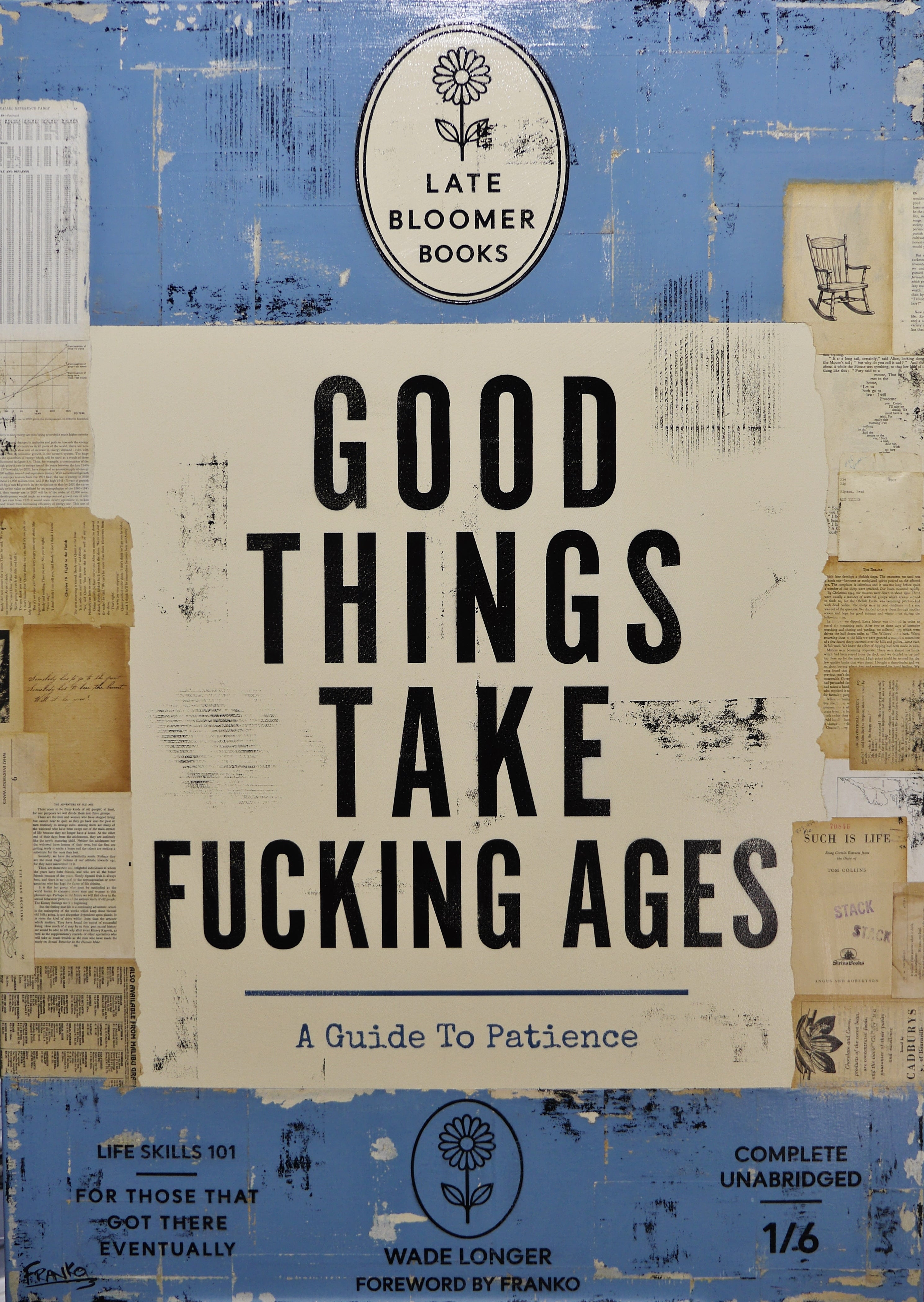 Late Bloomer Life Skills 31 100cm x 140cm Urban Pop Book Club Painting