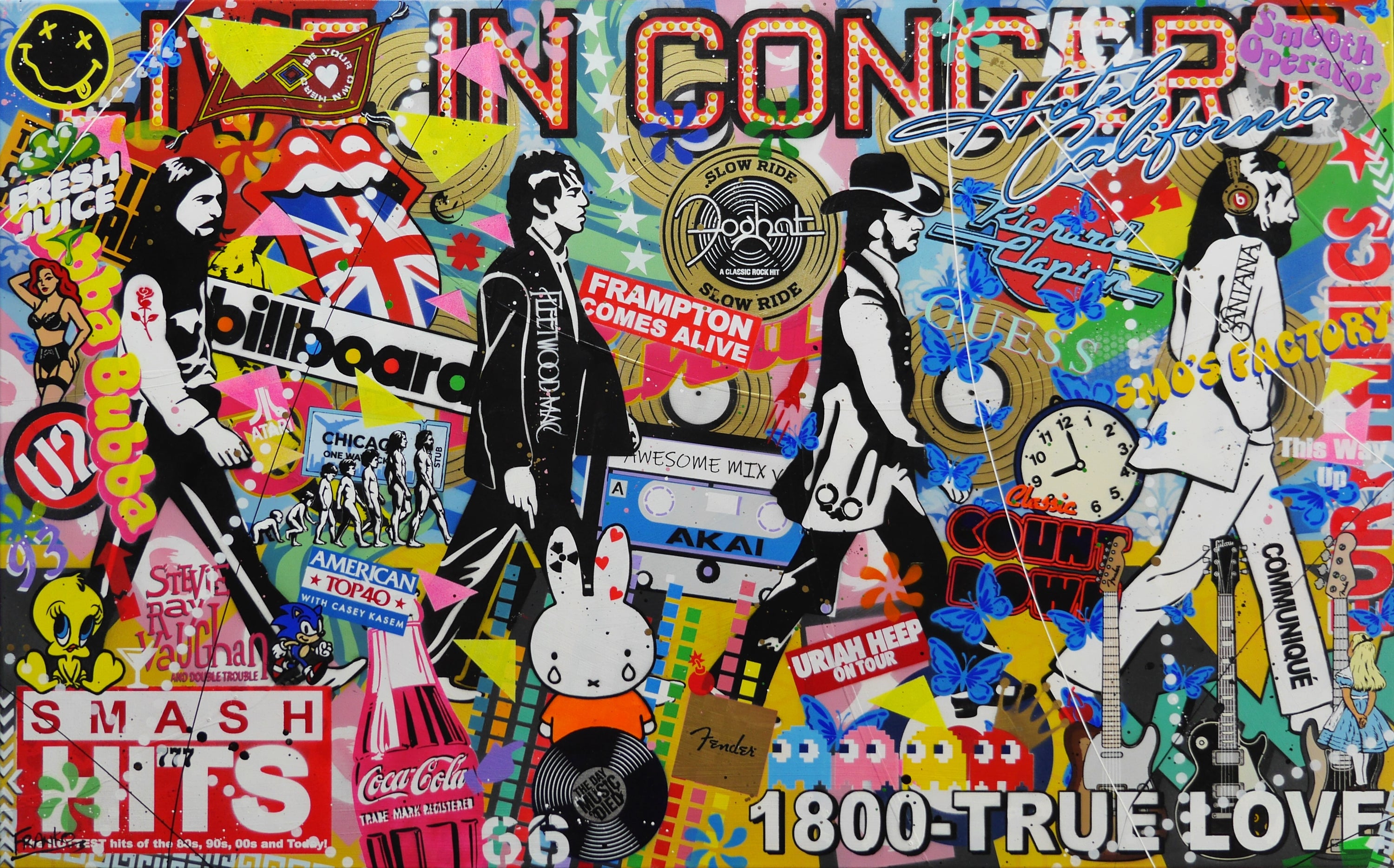 Live In Concert 160cm x 100cm Music Textured Urban Pop Art Painting