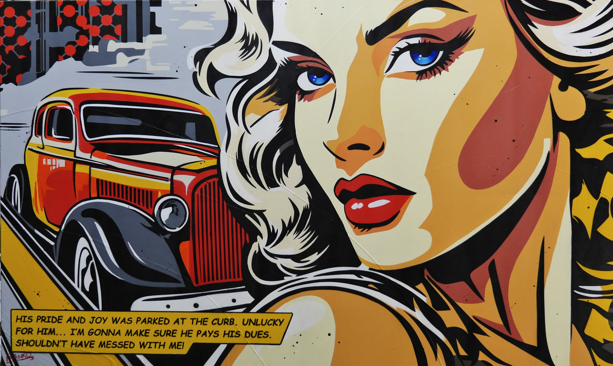 Unlucky 200cm x 120cm Car Classic Pop Art Painting