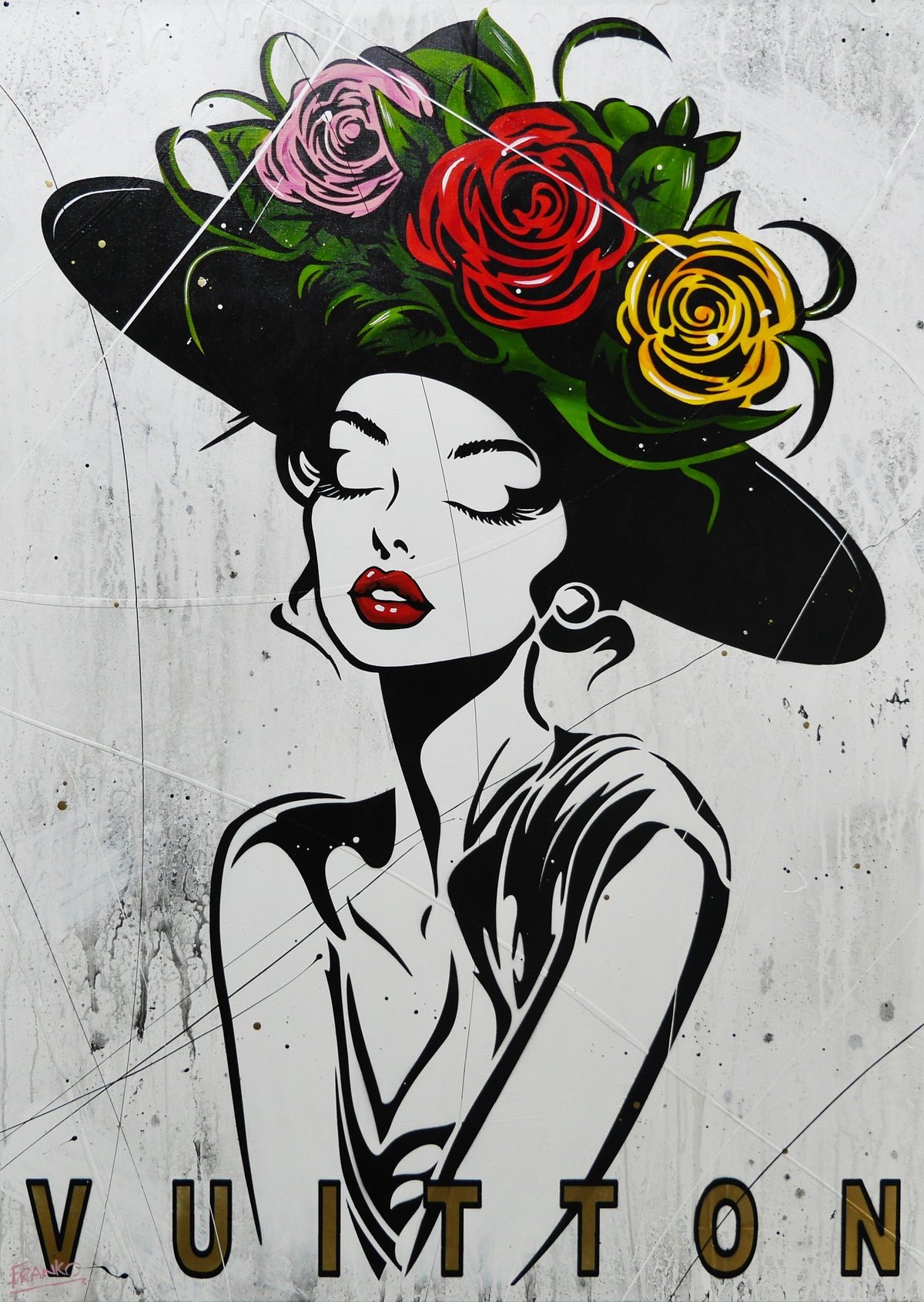 Bellissima 140cm x 100cm Textured Urban Pop Art Painting