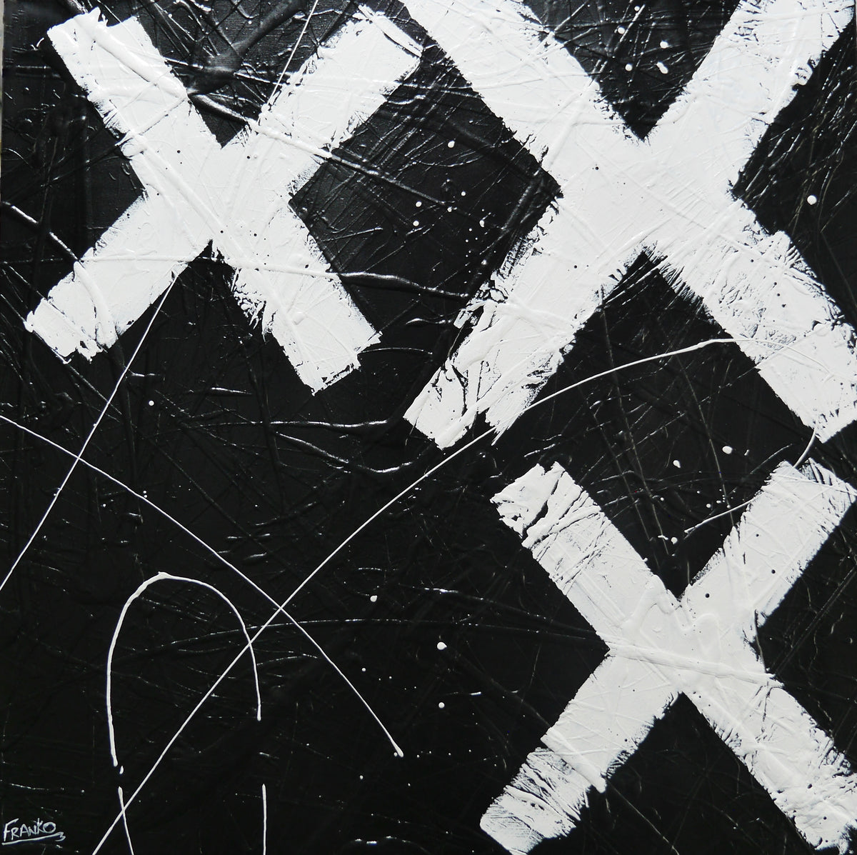 Love in Motion 120cm x 120cm Textured Urban Pop Art Painting
