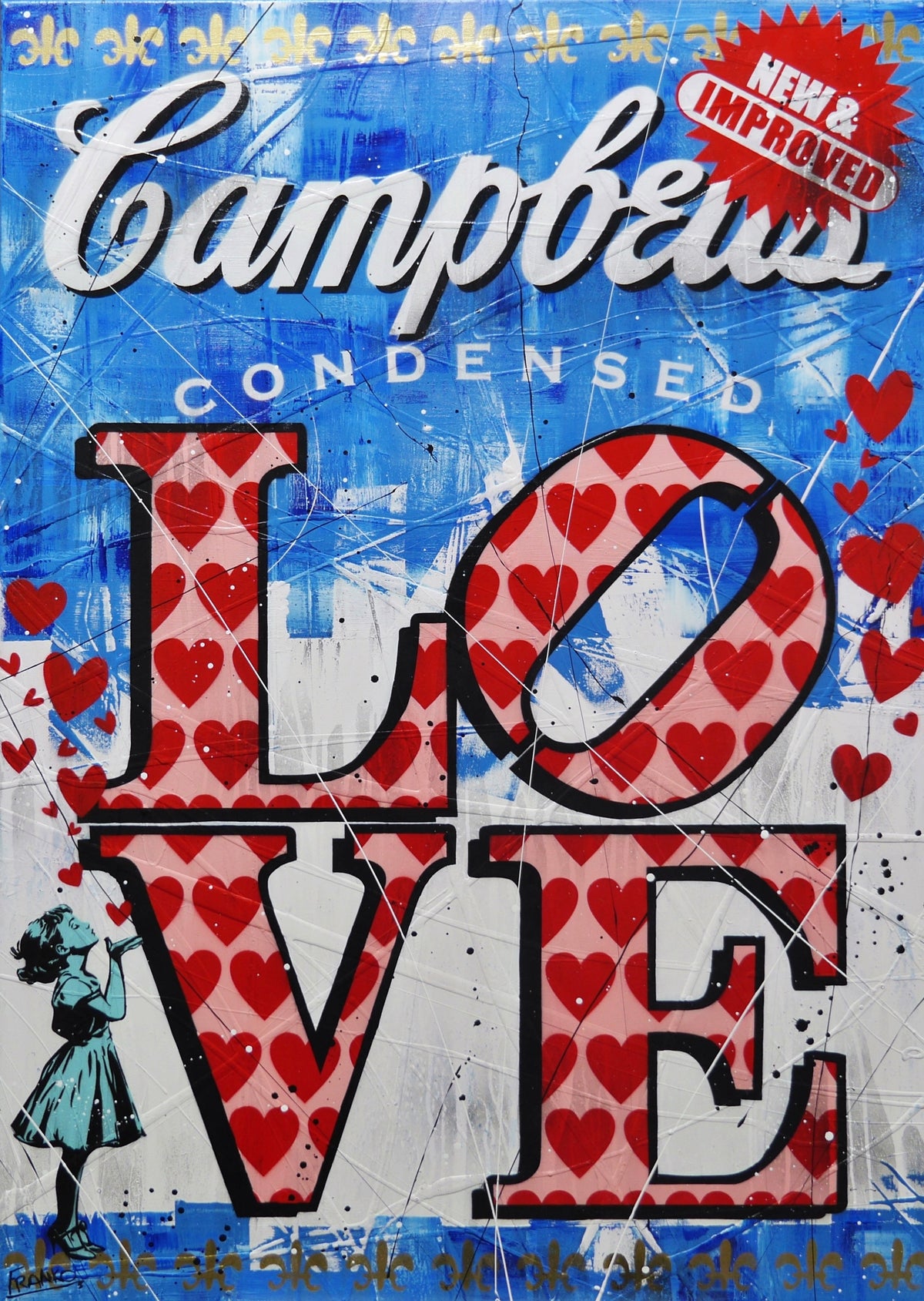 The Love Effect 140cm x 100cm Campbells Soup Textured Urban Pop Art Painting