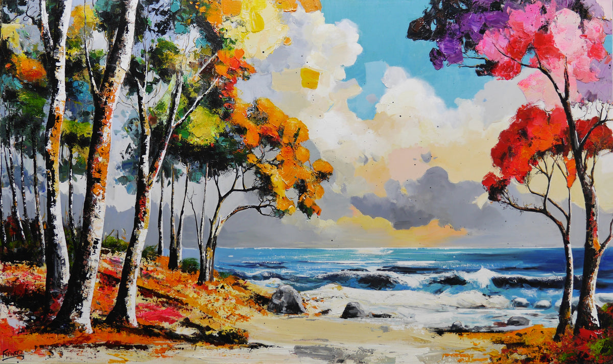 Chasing Sunsets 200cm x 120cm FRAMED Australian Landscape Textured Abstract Realism Painting