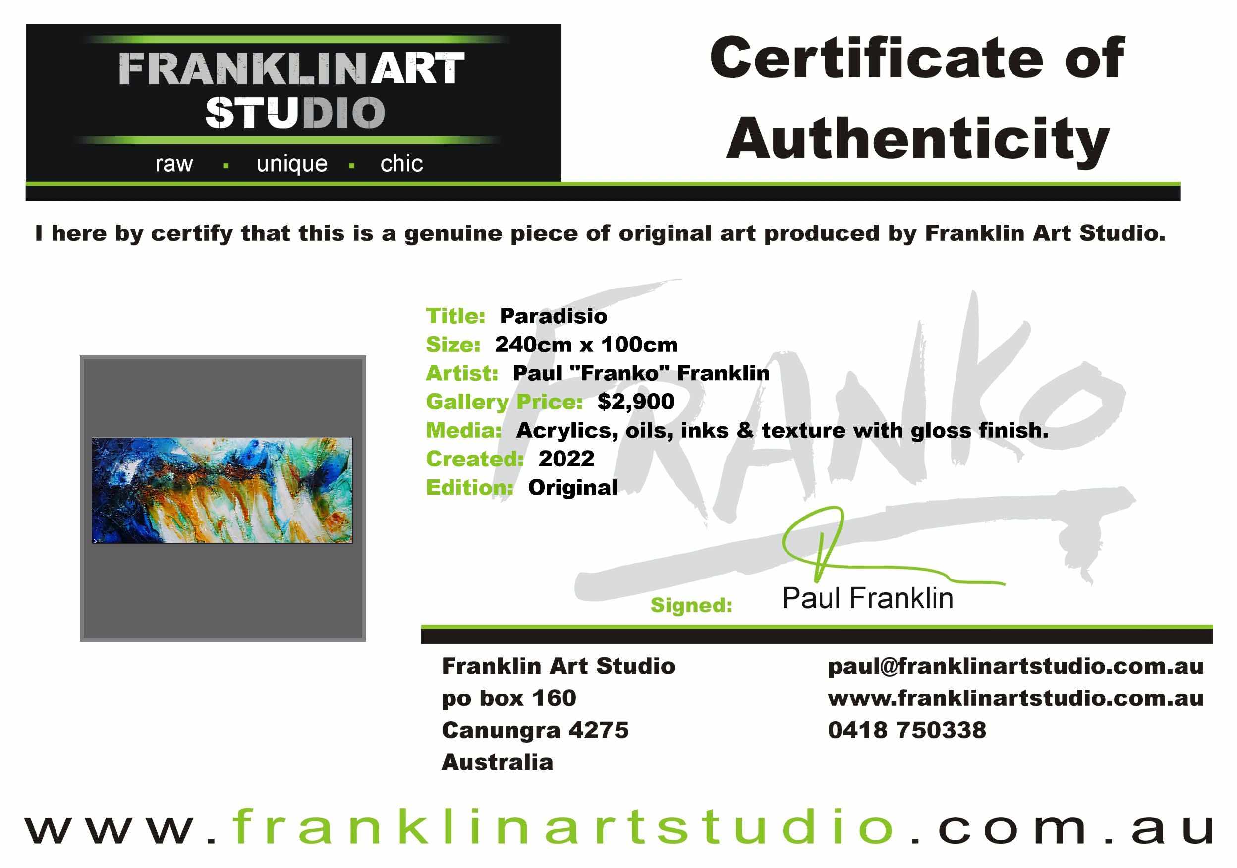 Paradisio 240cm x 100cm Blue Sienna Textured Abstract Painting (SOLD)-Abstract-[Franko_Artist]-[The_Block]-[Dream_Homes]-[ideas]-[Grand_Designs]-[Art_Lover]-Franklin Art Studio