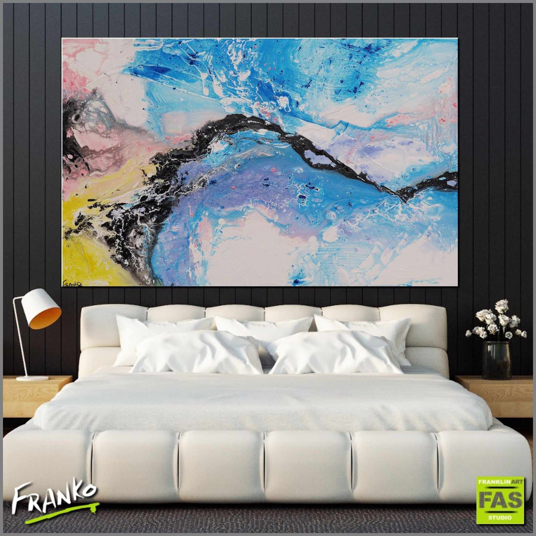 Pastel Jelly 160cm x 100cm Blue Abstract Painting (SOLD)-abstract-[Franko_Artist]-[Australian_artist]-[Gold_Coast]-[Brisbane]-[modern]-[contemporary]-[original]-[Large_artwork]-[The_Block]-[Dream_Homes]-[ideas]-[Grand_Designs]-[Art_Lover]-Franklin Art Studio