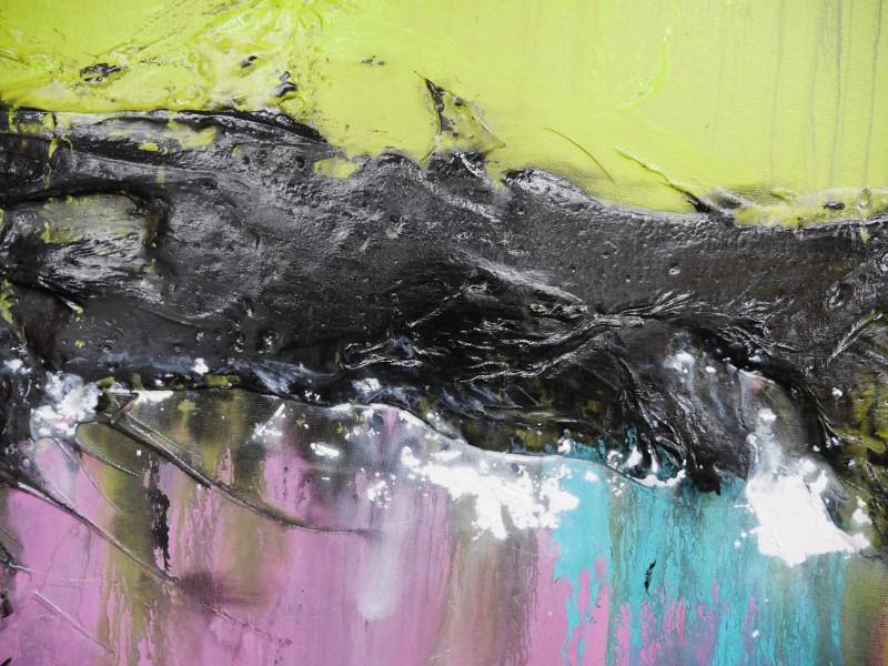 Pastel Patch 100cm x 100cm Blue Purple Green Abstract Painting (SOLD)