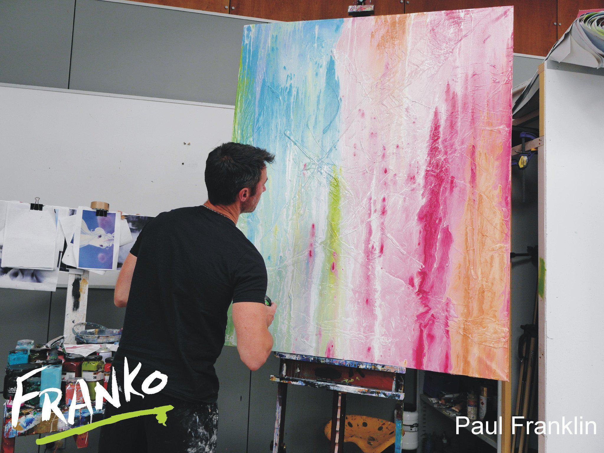 Pastel Riot 120cm x 150cm Colourful Abstract Painting (SOLD)-abstract-[Franko_Artist]-[The_Block]-[Dream_Homes]-[ideas]- [Grand_Designs]-Franklin Art Studio