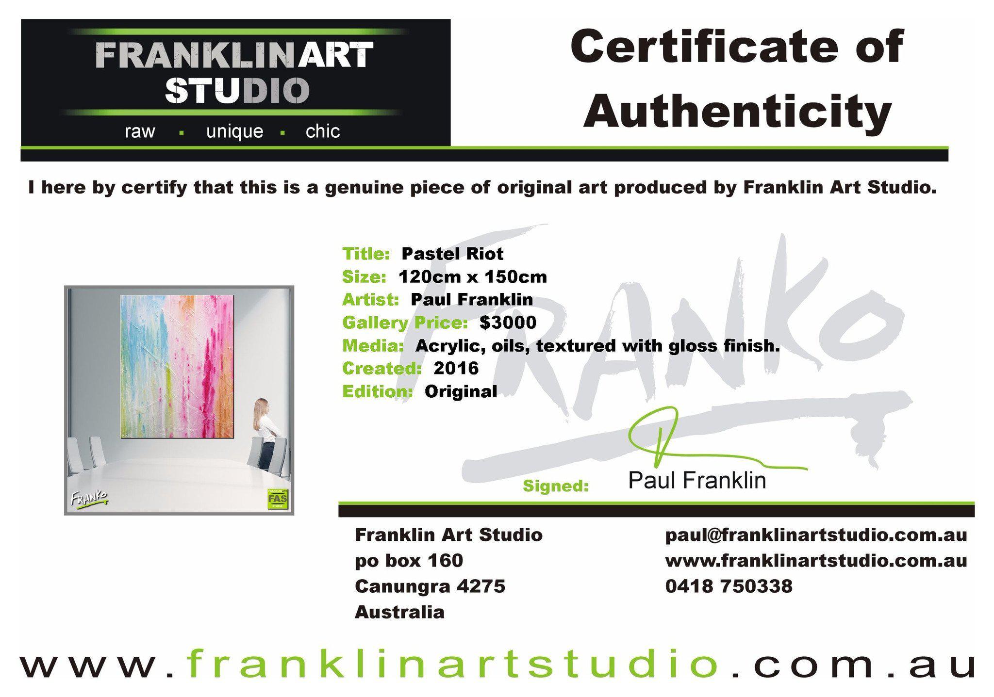 Pastel Riot 120cm x 150cm Colourful Abstract Painting (SOLD)-abstract-[Franko_Artist]-[The_Block]-[Dream_Homes]-[ideas]-[Grand_Designs]-[Art_Lover]-Franklin Art Studio