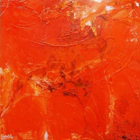 Peeled Orange 120cm x 120cm Orange Abstract Painting (SOLD)-abstract-[Franko_Artist]-[Australian_artist]-[Gold_Coast]-[Brisbane]-[modern]-[contemporary]-[original]-[Large_artwork]-Franklin Art Studio