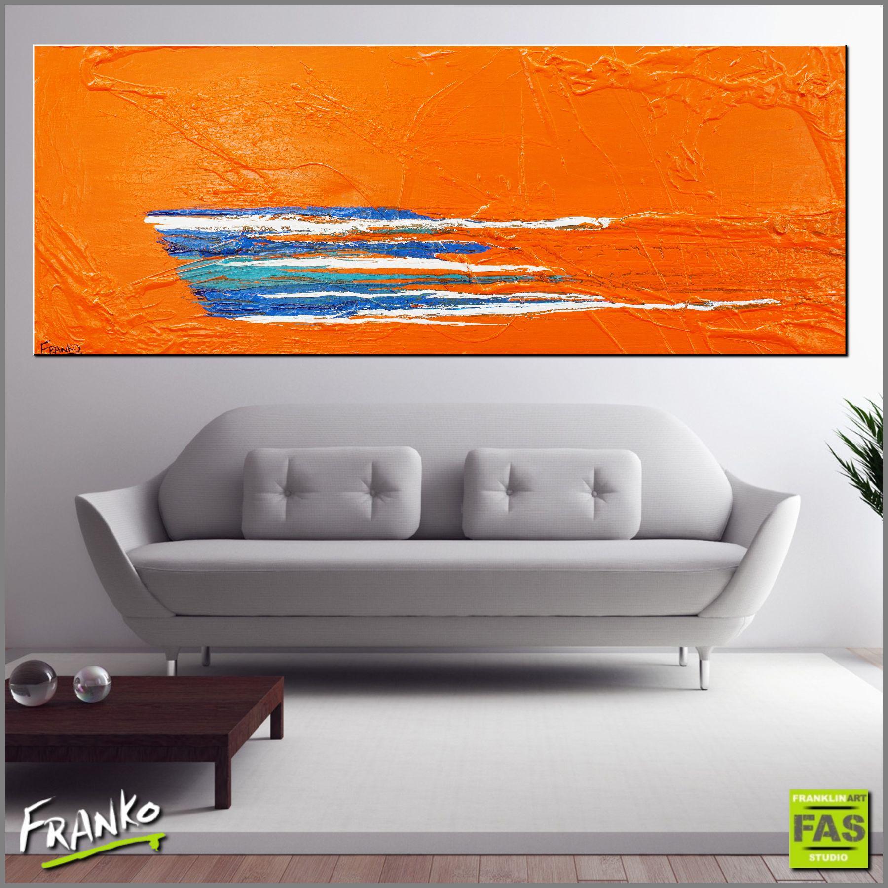 Peeled Oranges 160cm x 60cm Blue Orange Abstract Painting (SOLD)-Abstract-[Franko_Artist]-[Australian_artist]-[Gold_Coast]-[Brisbane]-[modern]-[contemporary]-[original]-[Large_artwork]-[The_Block]-[Dream_Homes]-[ideas]-[Grand_Designs]-[Art_Lover]-Franklin Art Studio