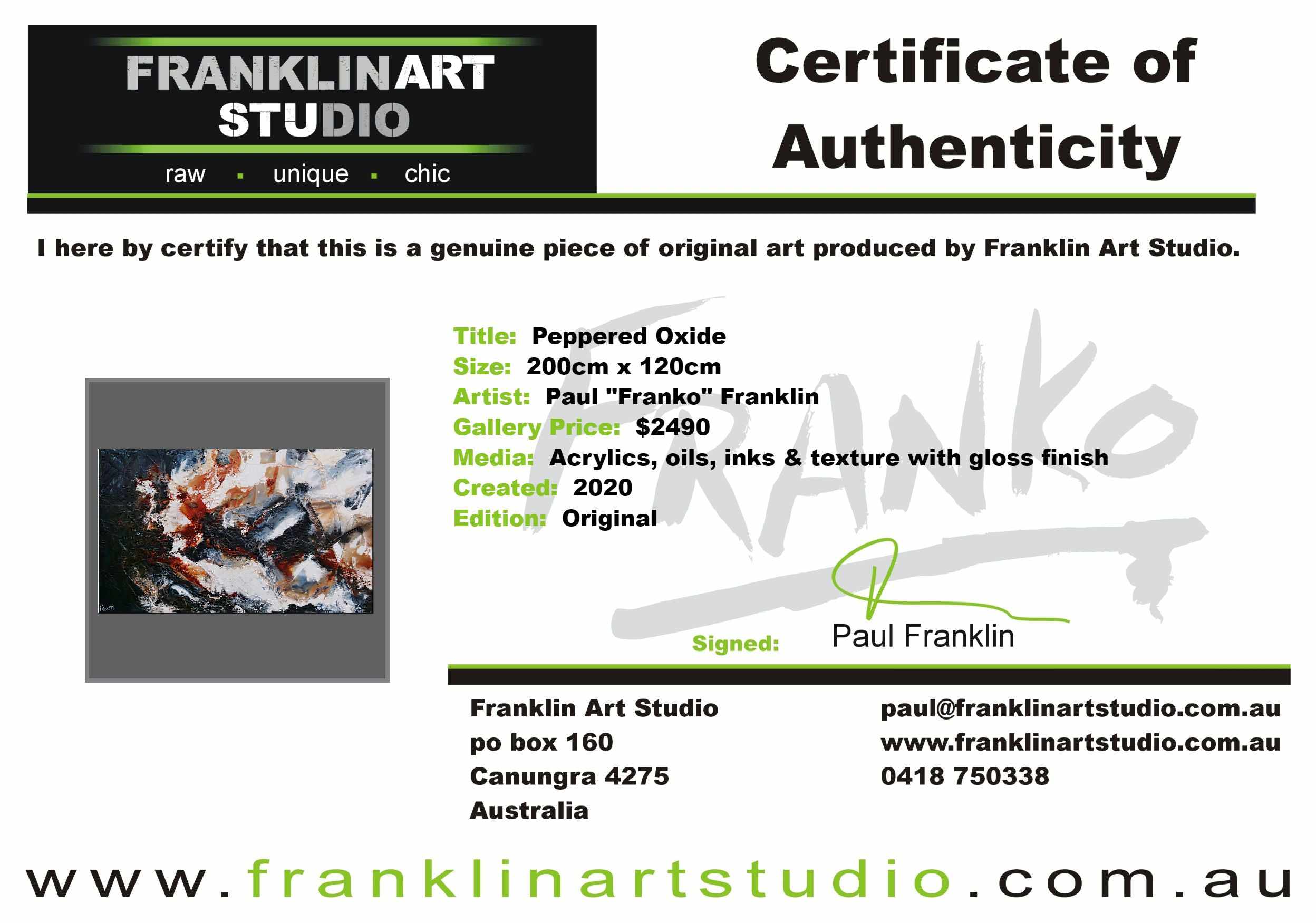 Peppered Oxide 200cm x 120cm Black White Oxide Textured Abstract Painting (SOLD)-Abstract-[Franko_Artist]-[The_Block]-[Dream_Homes]-[ideas]-[Grand_Designs]-[Art_Lover]-Franklin Art Studio