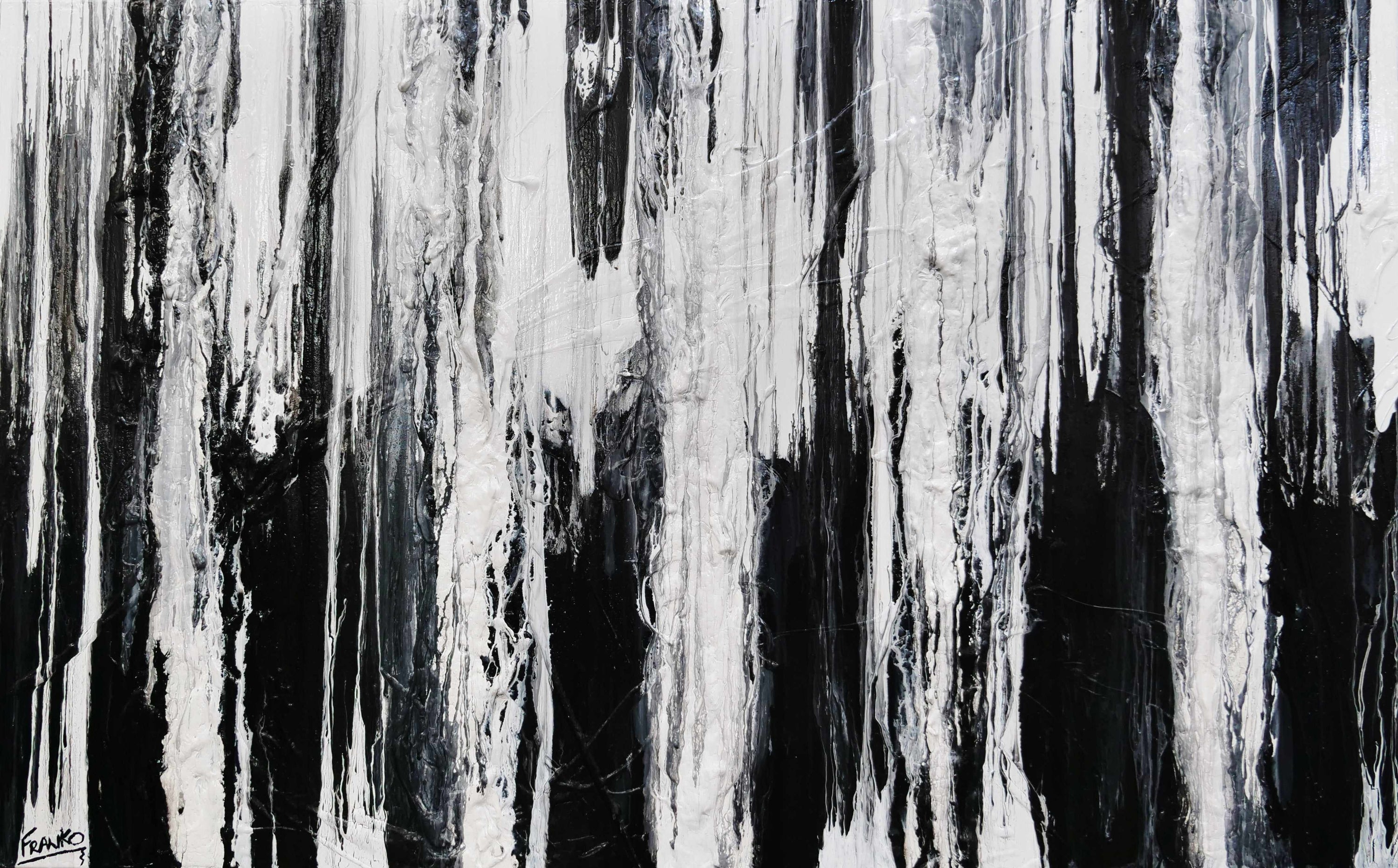 Physics 160cm x 100cm Black White Textured Abstract Painting (SOLD)-Abstract-[Franko_Artist]-[Australian_artist]-[Gold_Coast]-[Brisbane]-[modern]-[contemporary]-[original]-[Large_artwork]-Franklin Art Studio