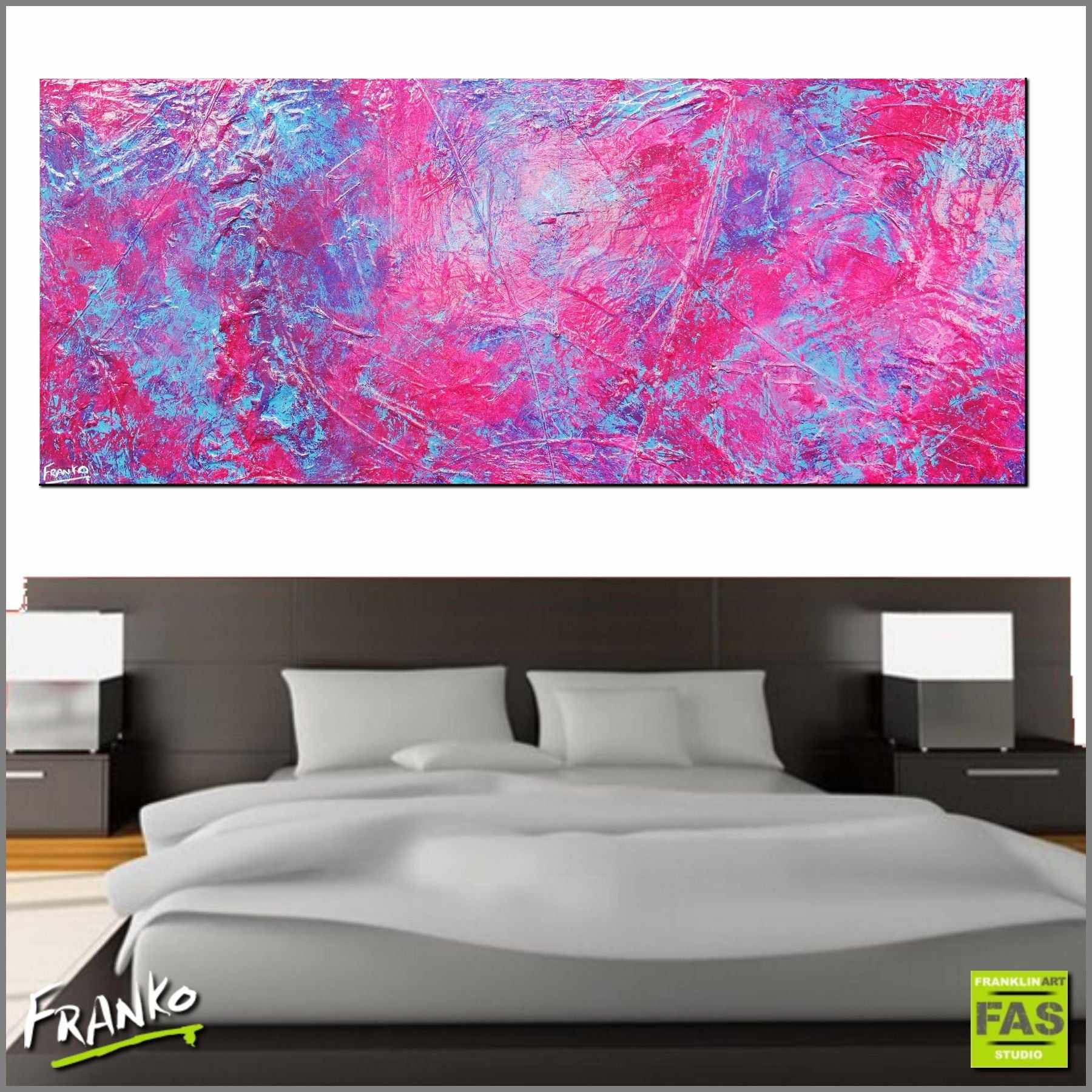 Pink Twizzle 200cm x 80cm Pink Blue Abstract Painting (SOLD)-Abstract-[Franko_Artist]-[Australian_artist]-[Gold_Coast]-[Brisbane]-[modern]-[contemporary]-[original]-[Large_artwork]-[The_Block]-[Dream_Homes]-[ideas]-[Grand_Designs]-[Art_Lover]-Franklin Art Studio