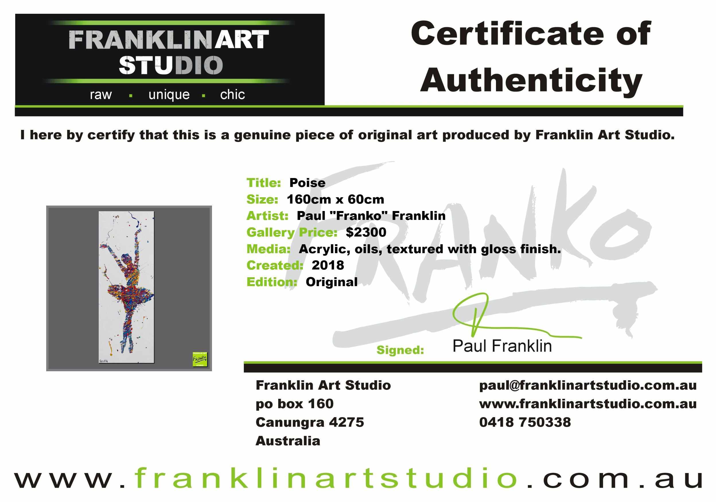 Poise 160cm x 60cm Ballerina Urban Pop Art Painting (SOLD)-urban pop-[Franko_Artist]-[The_Block]-[Dream_Homes]-[ideas]-[Grand_Designs]-[Art_Lover]-Franklin Art Studio