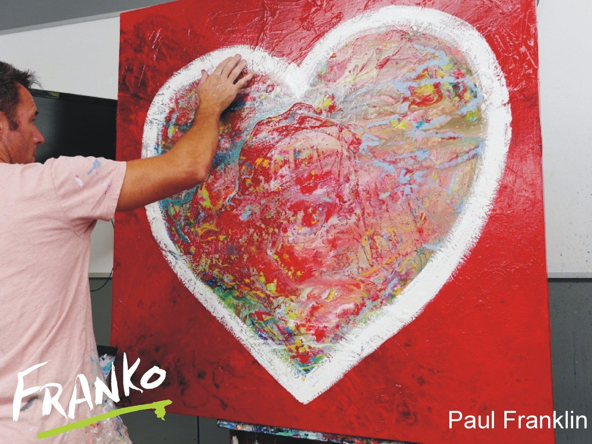 Potpourri 120cm x 120cm Love Heart Pop Art Painting (SOLD)-urban pop-[Franko_Artist]-[The_Block]-[Dream_Homes]-[ideas]- [Grand_Designs]-Franklin Art Studio