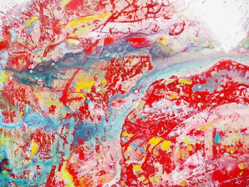 Potpourri 120cm x 120cm Love Heart Pop Art Painting (SOLD)