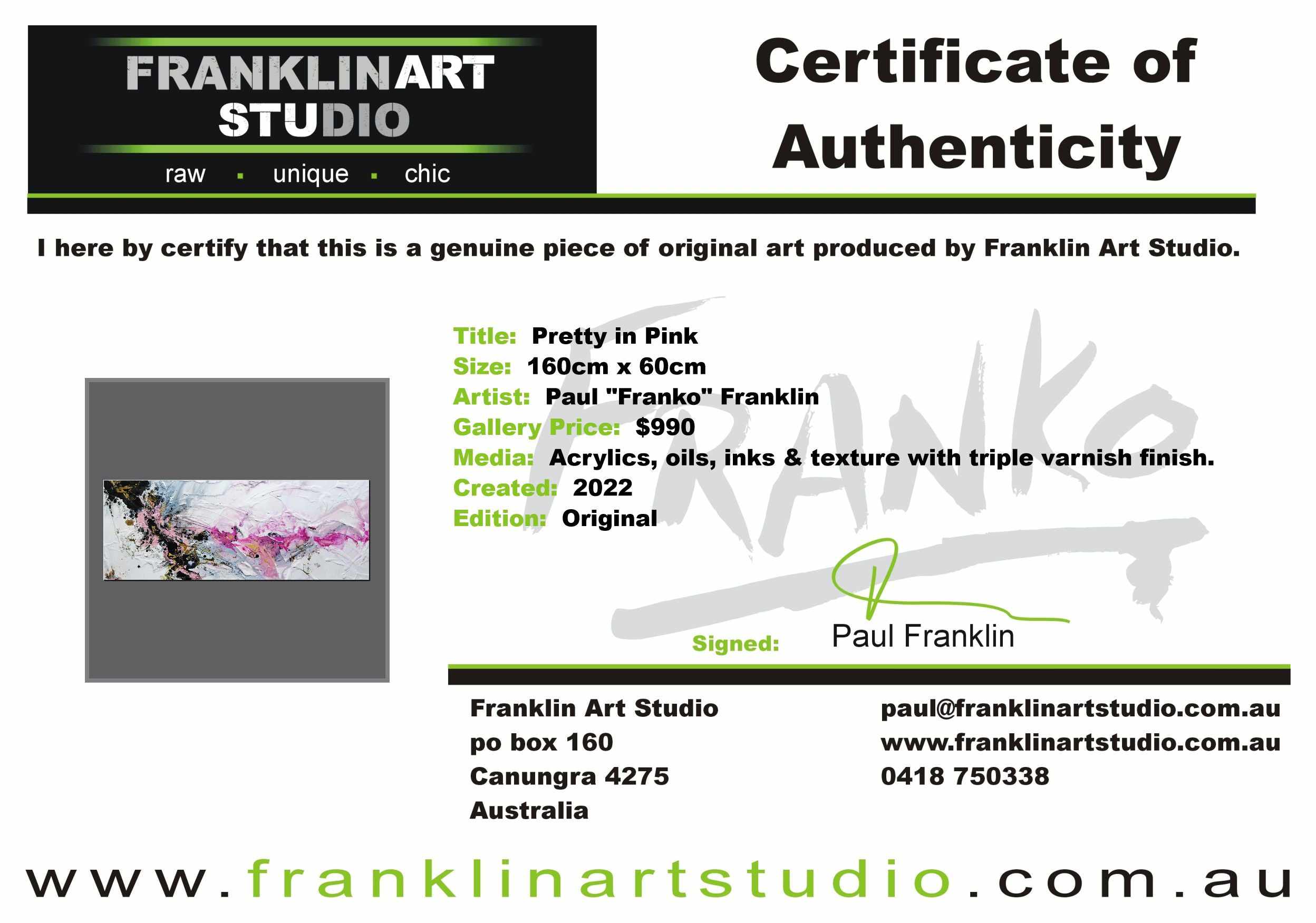 Pretty in Pink 160cm x 60cm Pink White Textured Abstract Painting (SOLD)