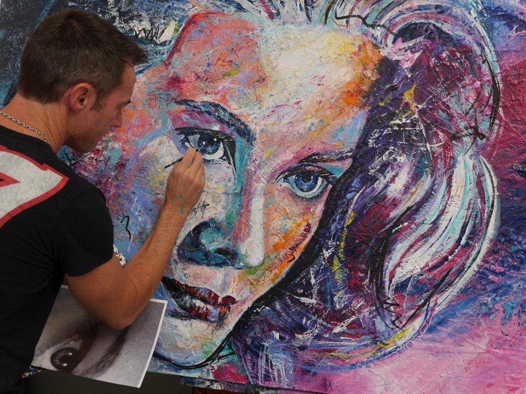 Princess Grace 190cm x 100cm Grace Kelly Painting (SOLD)-abstract realism-[Franko_Artist]-[The_Block]-[Dream_Homes]-[ideas]-[Grand_Designs]-[Art_Lover]-Franklin Art Studio