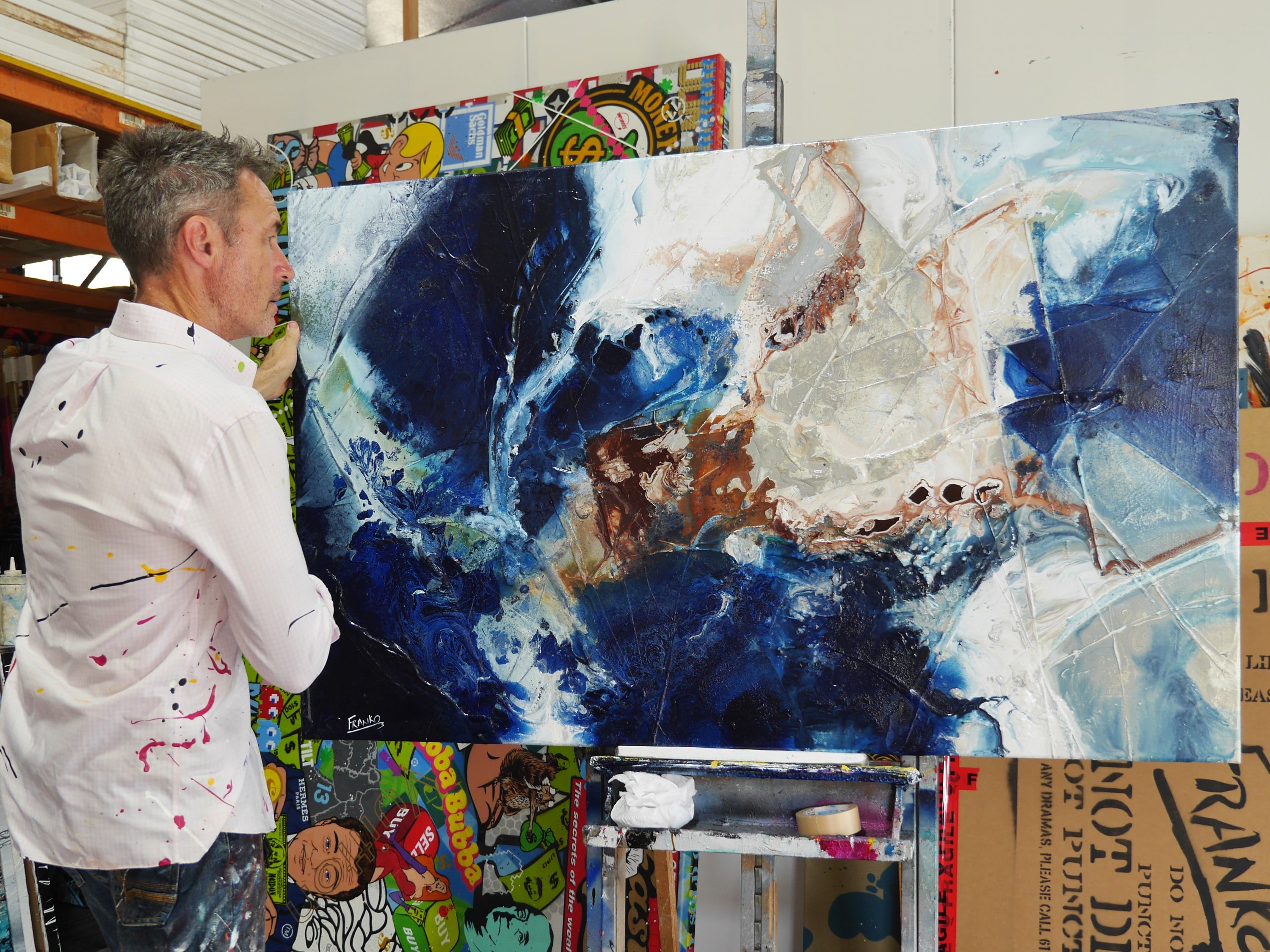 Rust Wave 160cm x 100cm Textured Abstract Painting (SOLD)