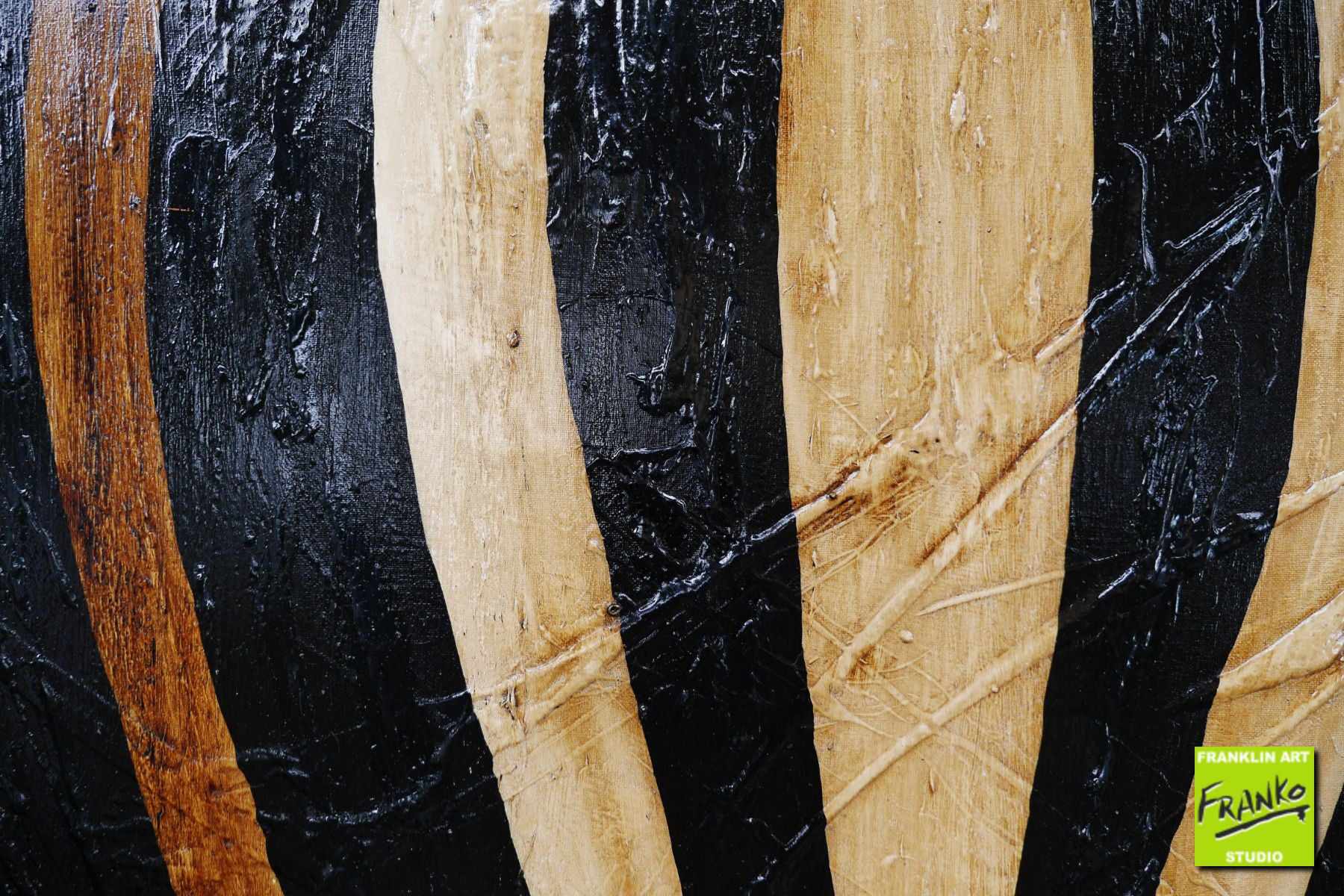Ranako 190cm x 100cm Zebra Abstract Realism Textured Painting (SOLD)