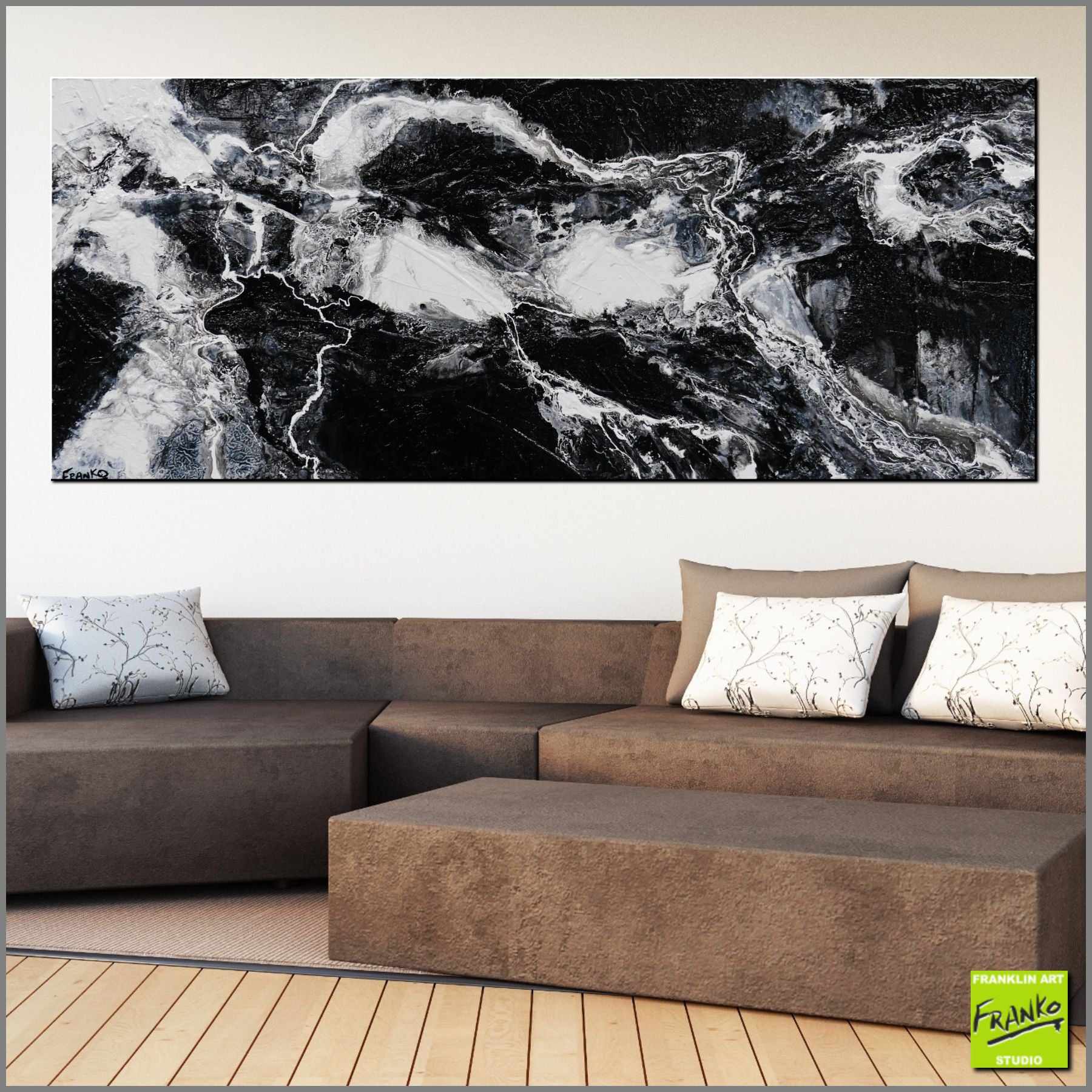 Ravenous Darkness 200cm x 80cm Black White Textured Abstract Painting (SOLD)-Abstract-[Franko_Artist]-[Australian_artist]-[Gold_Coast]-[Brisbane]-[modern]-[contemporary]-[original]-[Large_artwork]-[The_Block]-[Dream_Homes]-[ideas]-[Grand_Designs]-[Art_Lover]-Franklin Art Studio