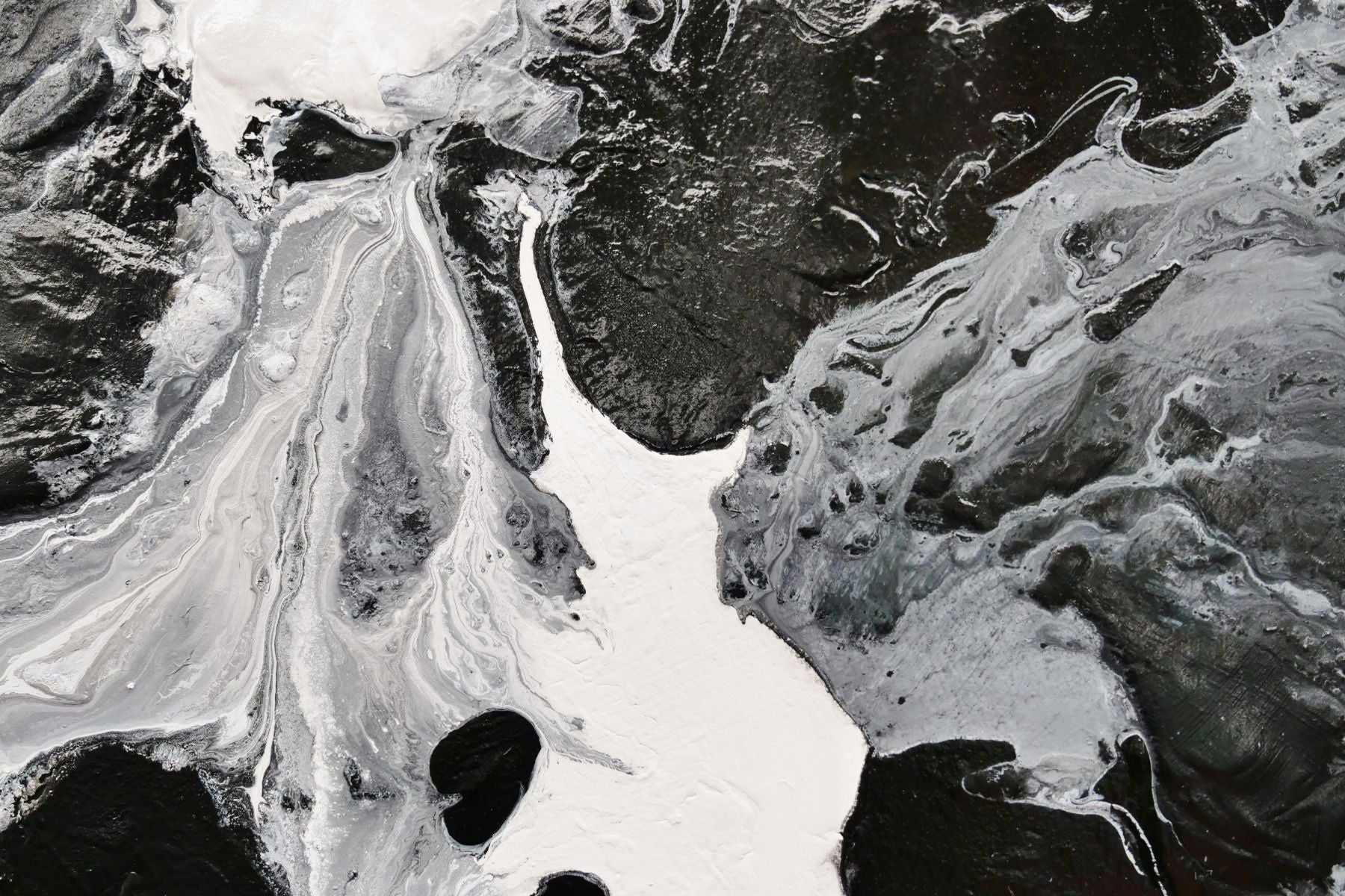 Ravishing Slate 130cm x 130cm Black Grey White Textured Abstract Painting (SOLD JOHN)