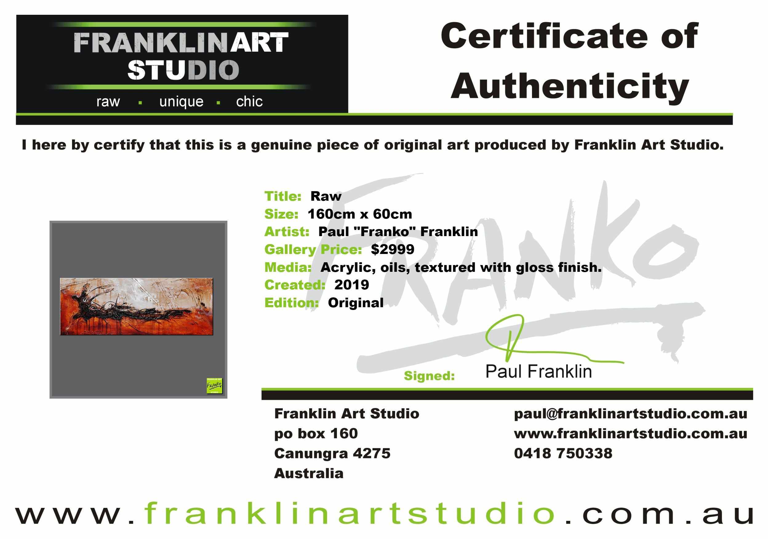 Raw 160cm x 60cm Black Brown Textured Abstract Painting (SOLD)-Abstract-[Franko_Artist]-[The_Block]-[Dream_Homes]-[ideas]-[Grand_Designs]-[Art_Lover]-Franklin Art Studio