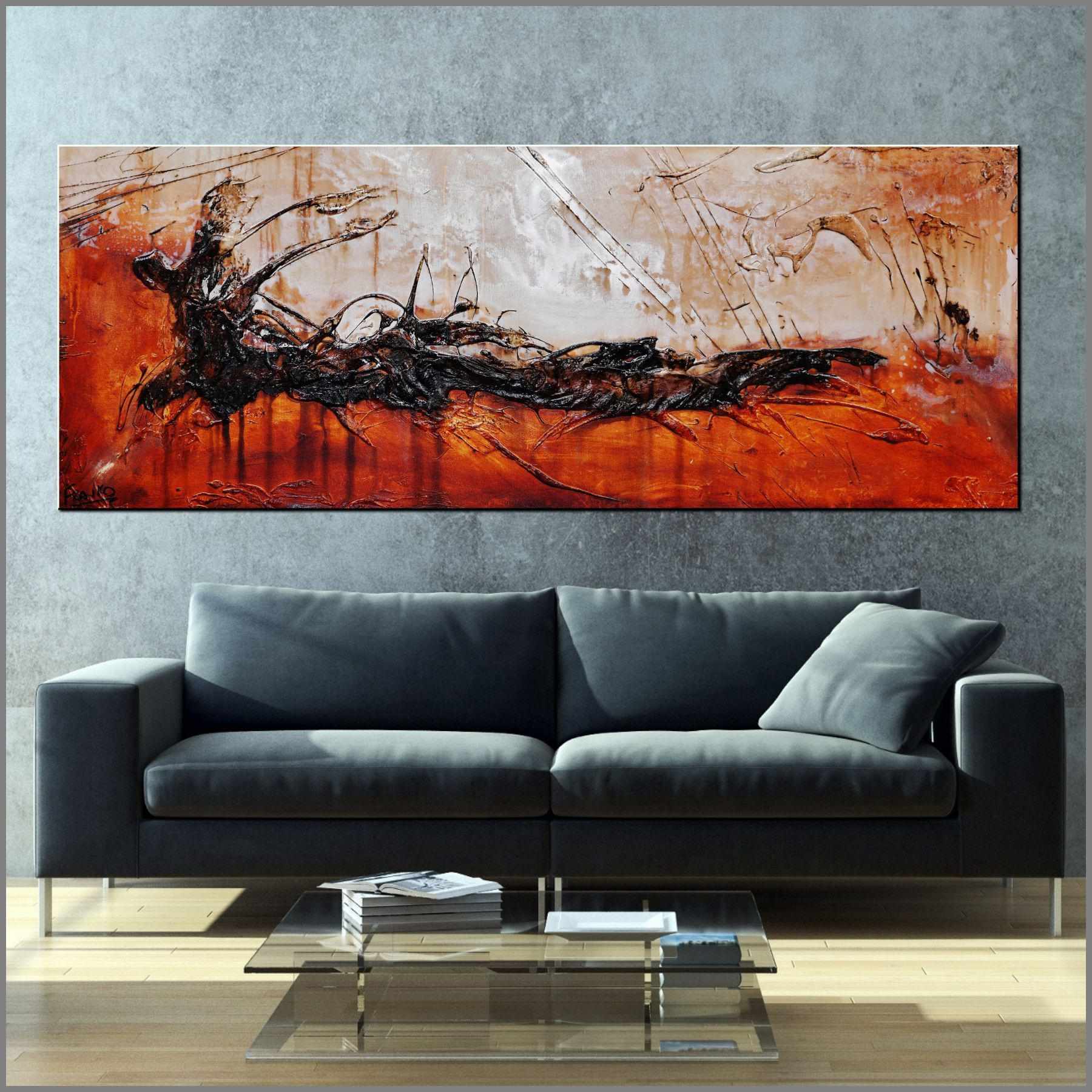 Raw 160cm x 60cm Black Brown Textured Abstract Painting (SOLD)-Abstract-[Franko_Artist]-[Australian_artist]-[Gold_Coast]-[Brisbane]-[modern]-[contemporary]-[original]-[Large_artwork]-[The_Block]-[Dream_Homes]-[ideas]-[Grand_Designs]-[Art_Lover]-Franklin Art Studio