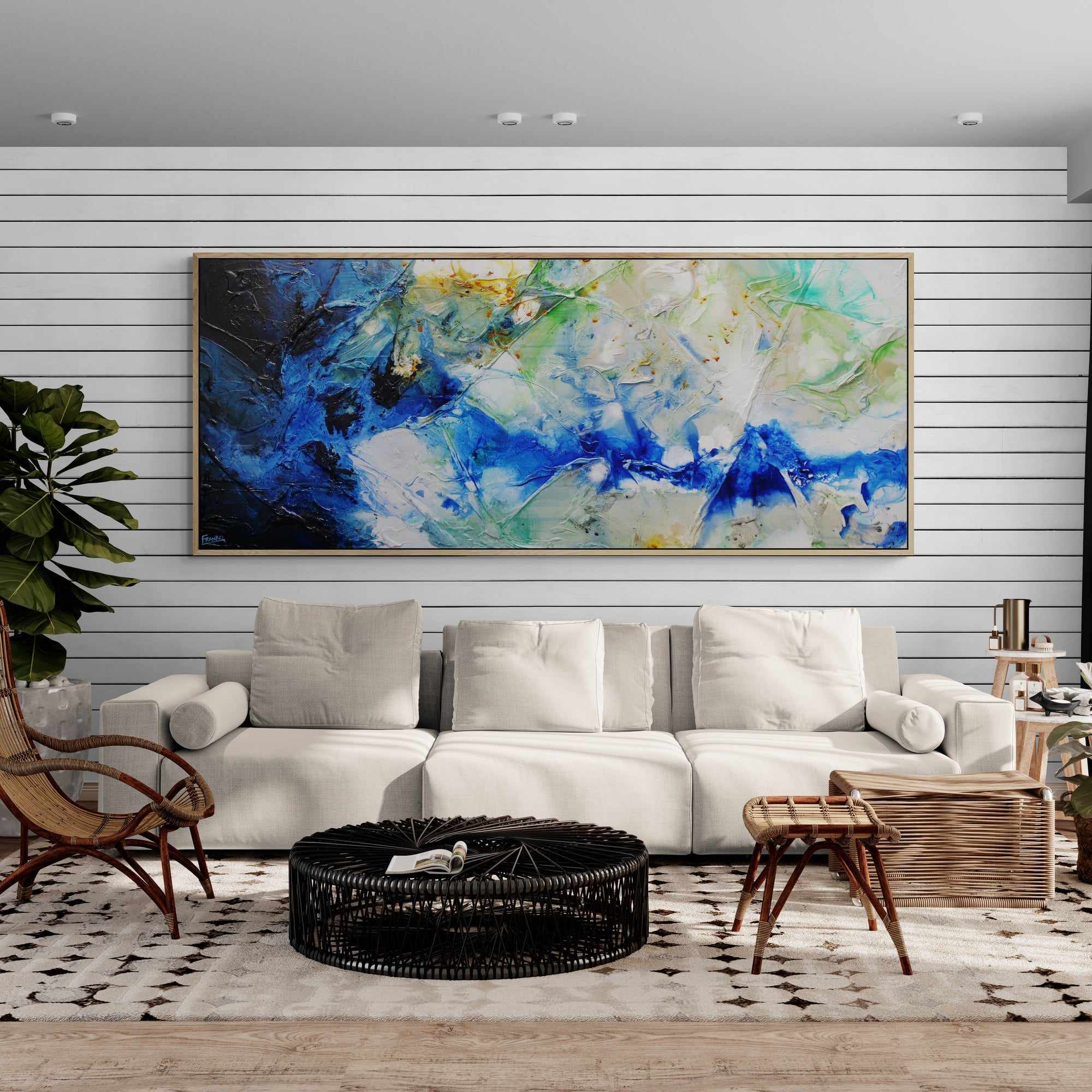 Raw Nature 240cm x 100cm Blue Grey Green Textured Abstract Painting (SOLD)-Abstract-[Franko_Artist]-[Australian_artist]-[Gold_Coast]-[Brisbane]-[modern]-[contemporary]-[original]-[Large_artwork]-[The_Block]-[Dream_Homes]-[ideas]-[Grand_Designs]-[Art_Lover]-Franklin Art Studio