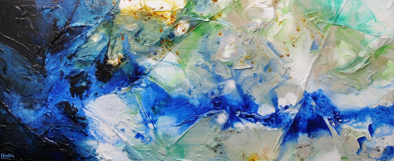 Raw Nature 240cm x 100cm Blue Grey Green Textured Abstract Painting (SOLD)-Abstract-[Franko_Artist]-[Australian_artist]-[Gold_Coast]-[Brisbane]-[modern]-[contemporary]-[original]-[Large_artwork]-Franklin Art Studio