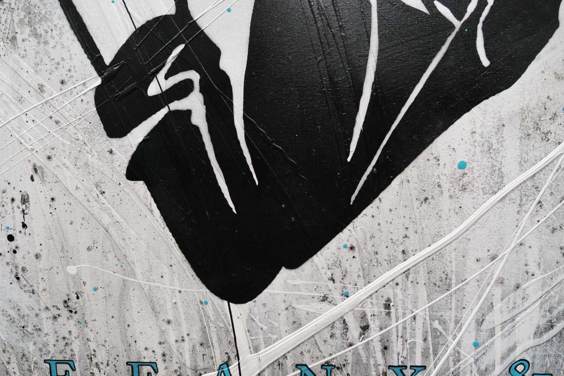 Raw Sass 140cm x 100cm Tiffany and Co Textured Urban Pop Art Painting (SOLD)