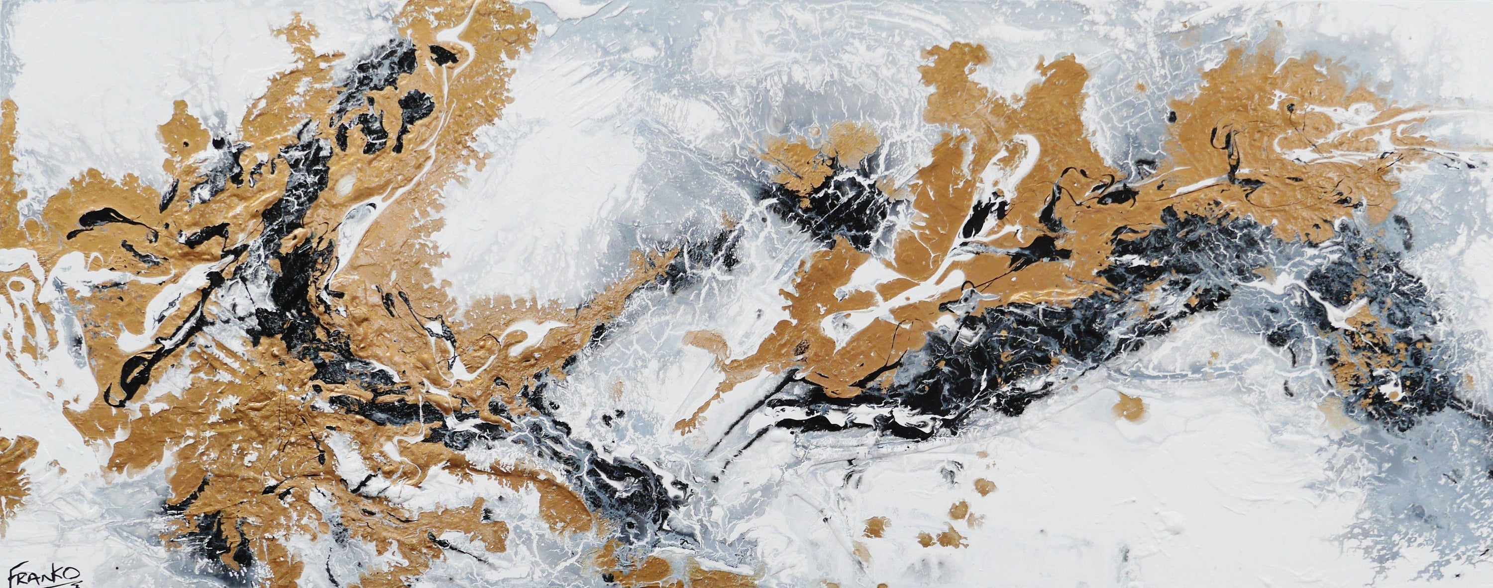 Raw Sophistication 200cm x 80cm White Gold Abstract Painting (SOLD)-abstract-[Franko_Artist]-[Australian_artist]-[Gold_Coast]-[Brisbane]-[modern]-[contemporary]-[original]-[Large_artwork]-Franklin Art Studio