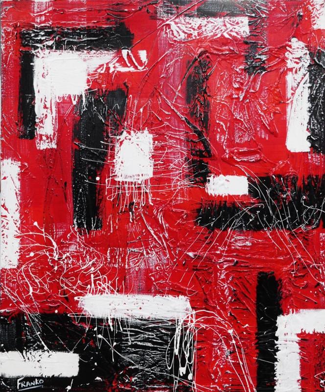 Red Black 120cm x 100cm Black Red Abstract Painting (SOLD)-abstract-[Franko_Artist]-[Australian_artist]-[Gold_Coast]-[Brisbane]-[modern]-[contemporary]-[original]-[Large_artwork]-Franklin Art Studio