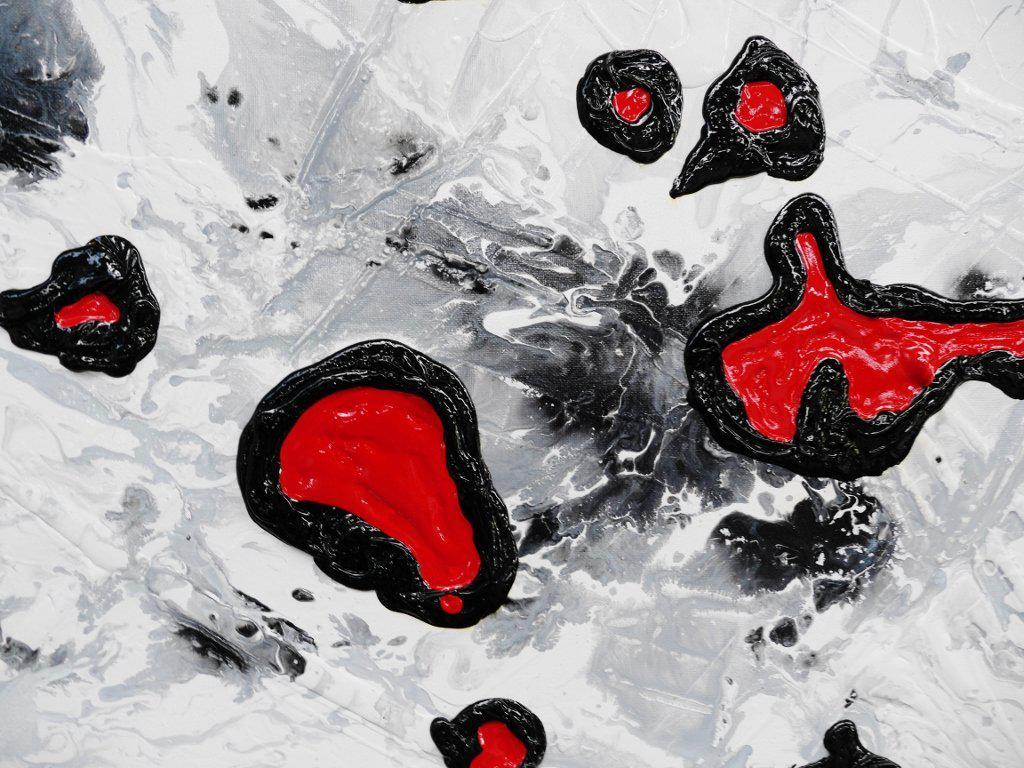 Red Black White 140cm x 100cm Red Black White Abstract large Painting (SOLD)-abstract-[Franko]-[Artist]-[Australia]-[Painting]-Franklin Art Studio