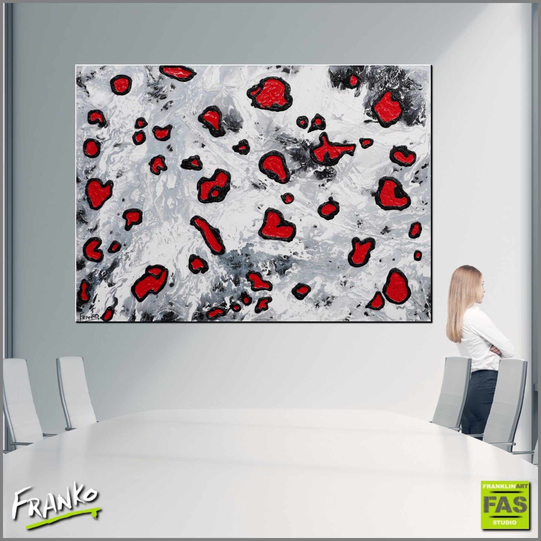 Red Black White 140cm x 100cm Red Black White Abstract large Painting (SOLD)-abstract-[Franko_Artist]-[Australian_artist]-[Gold_Coast]-[Brisbane]-[modern]-[contemporary]-[original]-[Large_artwork]-[The_Block]-[Dream_Homes]-[ideas]-[Grand_Designs]-[Art_Lover]-Franklin Art Studio