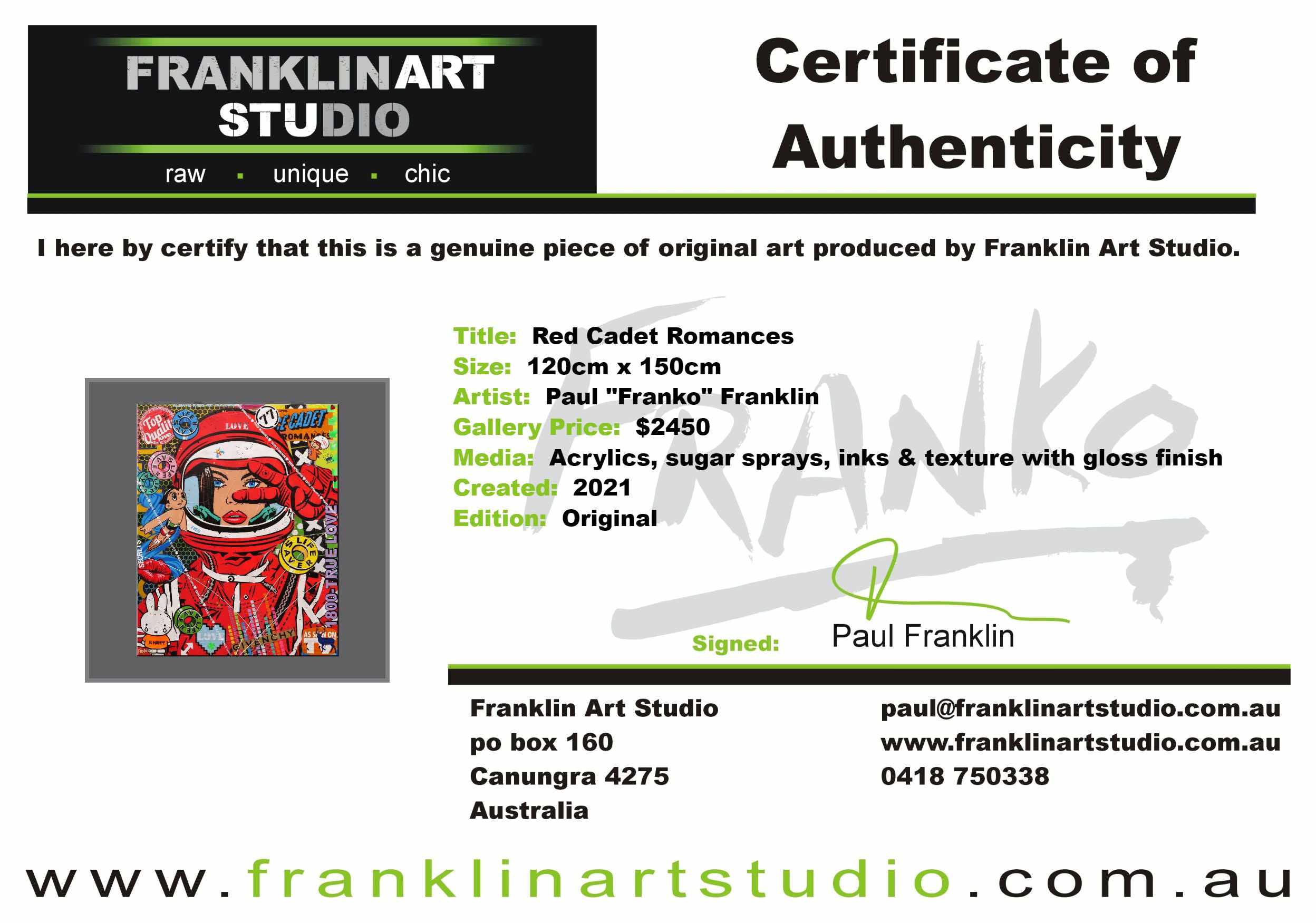 Red Cadet Romances 120cm x 150cm Space Cadet Textured Urban Pop Art Painting (SOLD)-Urban Pop Art-[Franko_Artist]-[The_Block]-[Dream_Homes]-[ideas]-[Grand_Designs]-[Art_Lover]-Franklin Art Studio