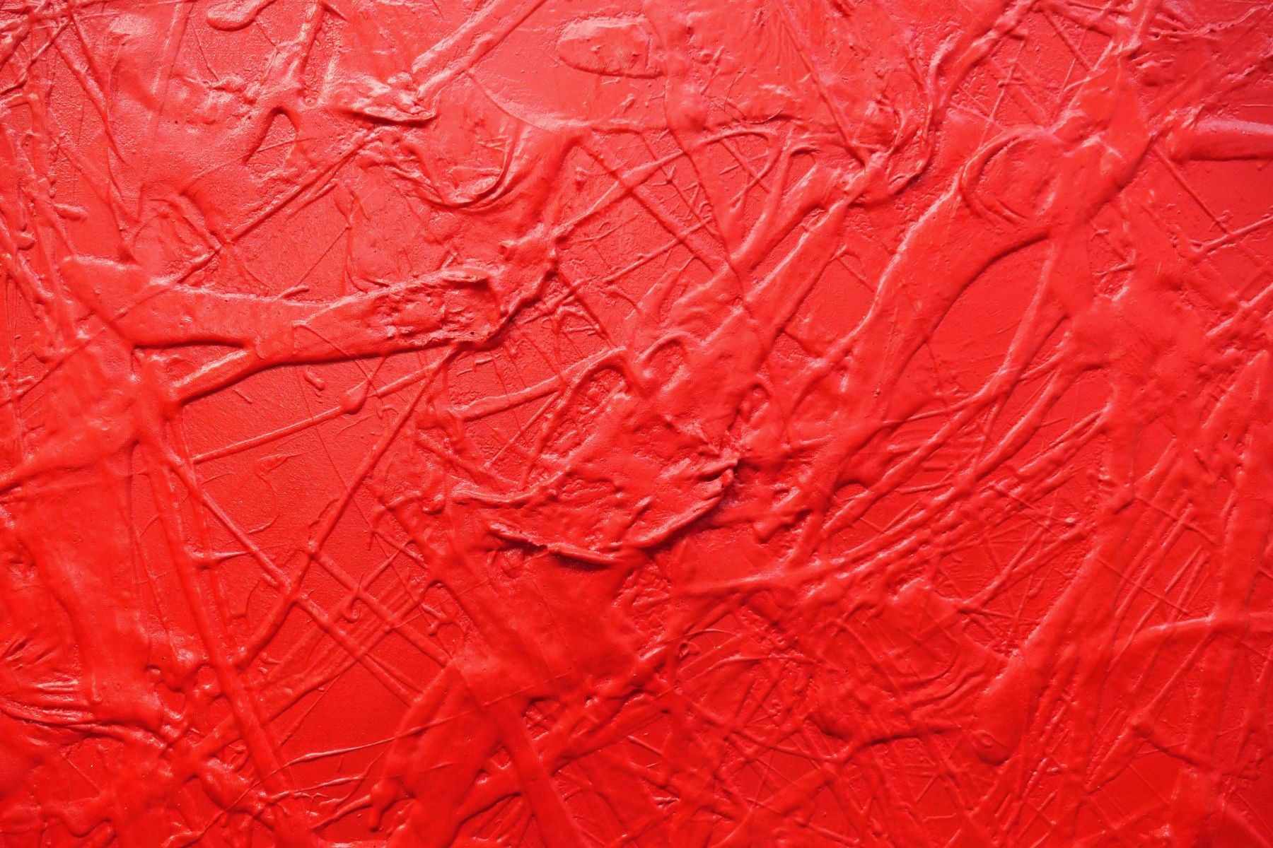 Red Devil 160cm x 100cm Red Textured Abstract Painting (SOLD)