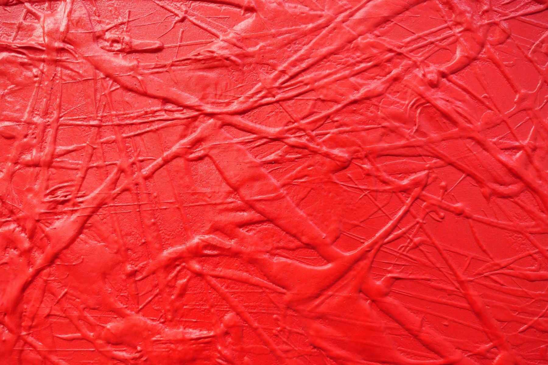 Red Devil 160cm x 100cm Red Textured Abstract Painting (SOLD)