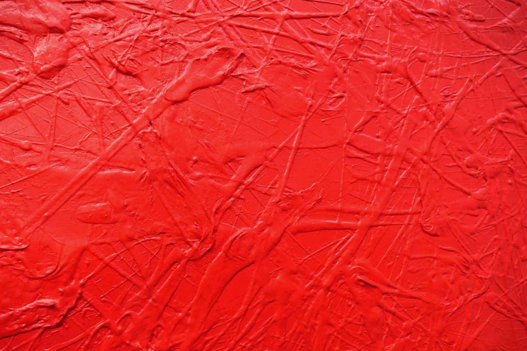 Red Devil 160cm x 100cm Red Textured Abstract Painting (SOLD)