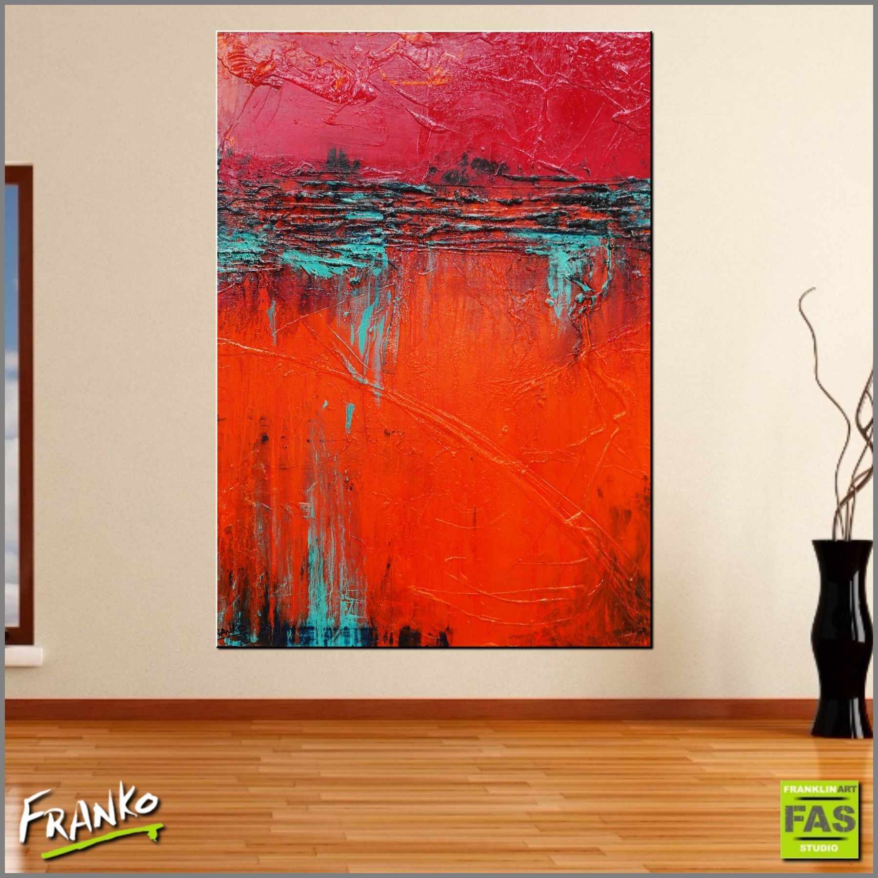 Red Jack Orange Bling 140cm x 100cm Red Orange Abstract Painting (SOLD)-abstract-[Franko_Artist]-[Australian_artist]-[Gold_Coast]-[Brisbane]-[modern]-[contemporary]-[original]-[Large_artwork]-[The_Block]-[Dream_Homes]-[ideas]-[Grand_Designs]-[Art_Lover]-Franklin Art Studio