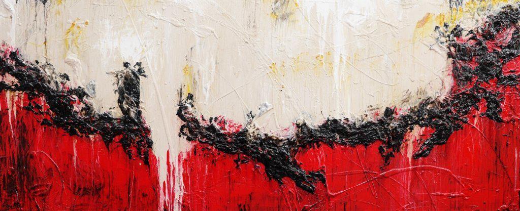 Red Ninja 240cm x 100cm Red White Abstract Painting (SOLD)-abstract-[Franko_Artist]-[Australian_artist]-[Gold_Coast]-[Brisbane]-[modern]-[contemporary]-[original]-[Large_artwork]-Franklin Art Studio