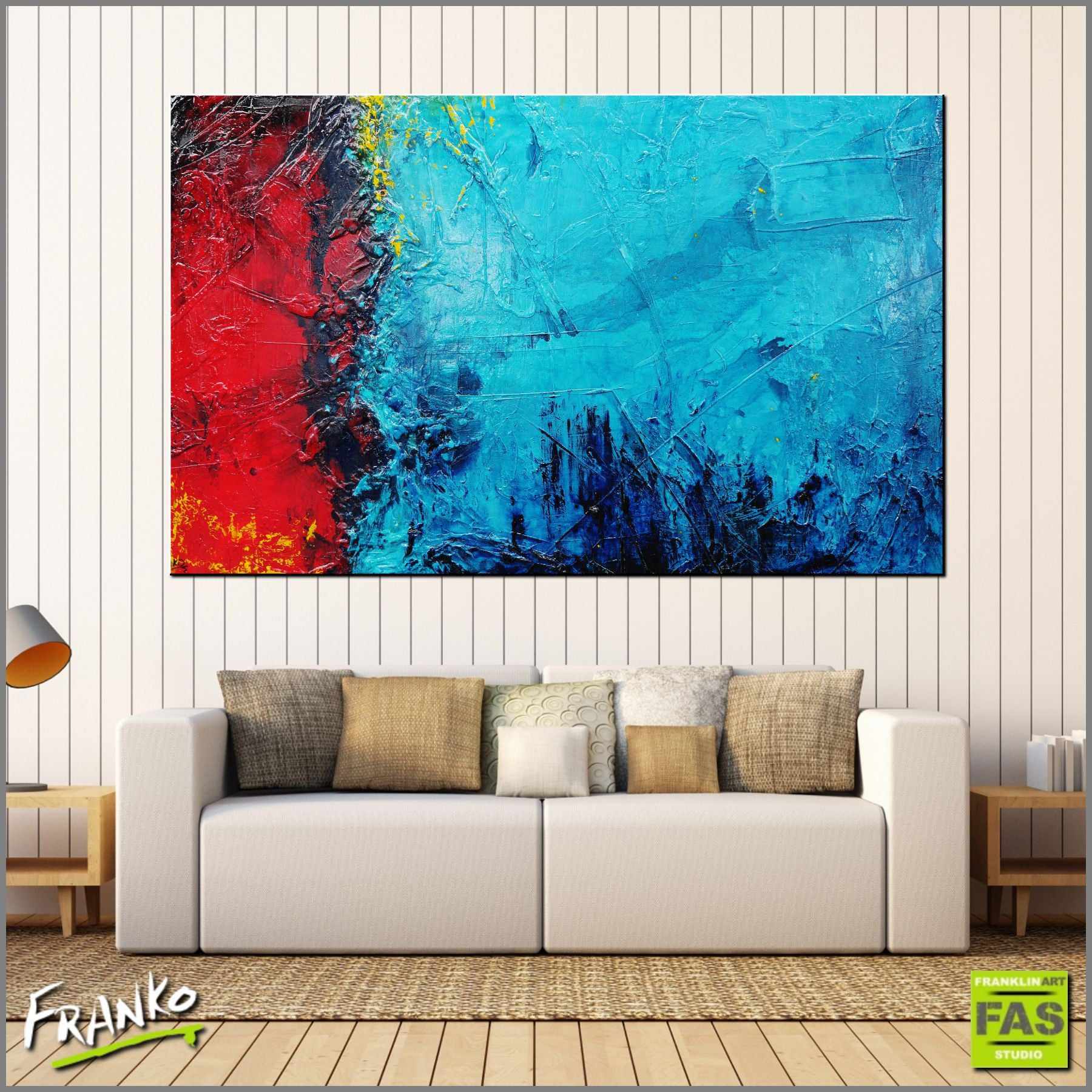 Red Oxygen 160cm x 100cm Blue Red Abstract Painting (SOLD)-Abstract-[Franko_Artist]-[Australian_artist]-[Gold_Coast]-[Brisbane]-[modern]-[contemporary]-[original]-[Large_artwork]-[The_Block]-[Dream_Homes]-[ideas]-[Grand_Designs]-[Art_Lover]-Franklin Art Studio