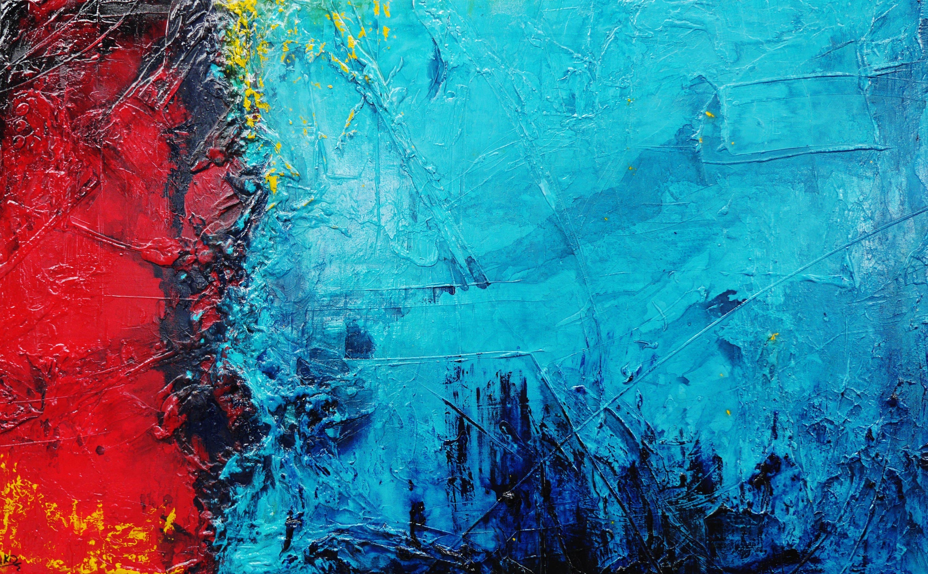 Red Oxygen 160cm x 100cm Blue Red Abstract Painting (SOLD)-Abstract-[Franko_Artist]-[Australian_artist]-[Gold_Coast]-[Brisbane]-[modern]-[contemporary]-[original]-[Large_artwork]-Franklin Art Studio