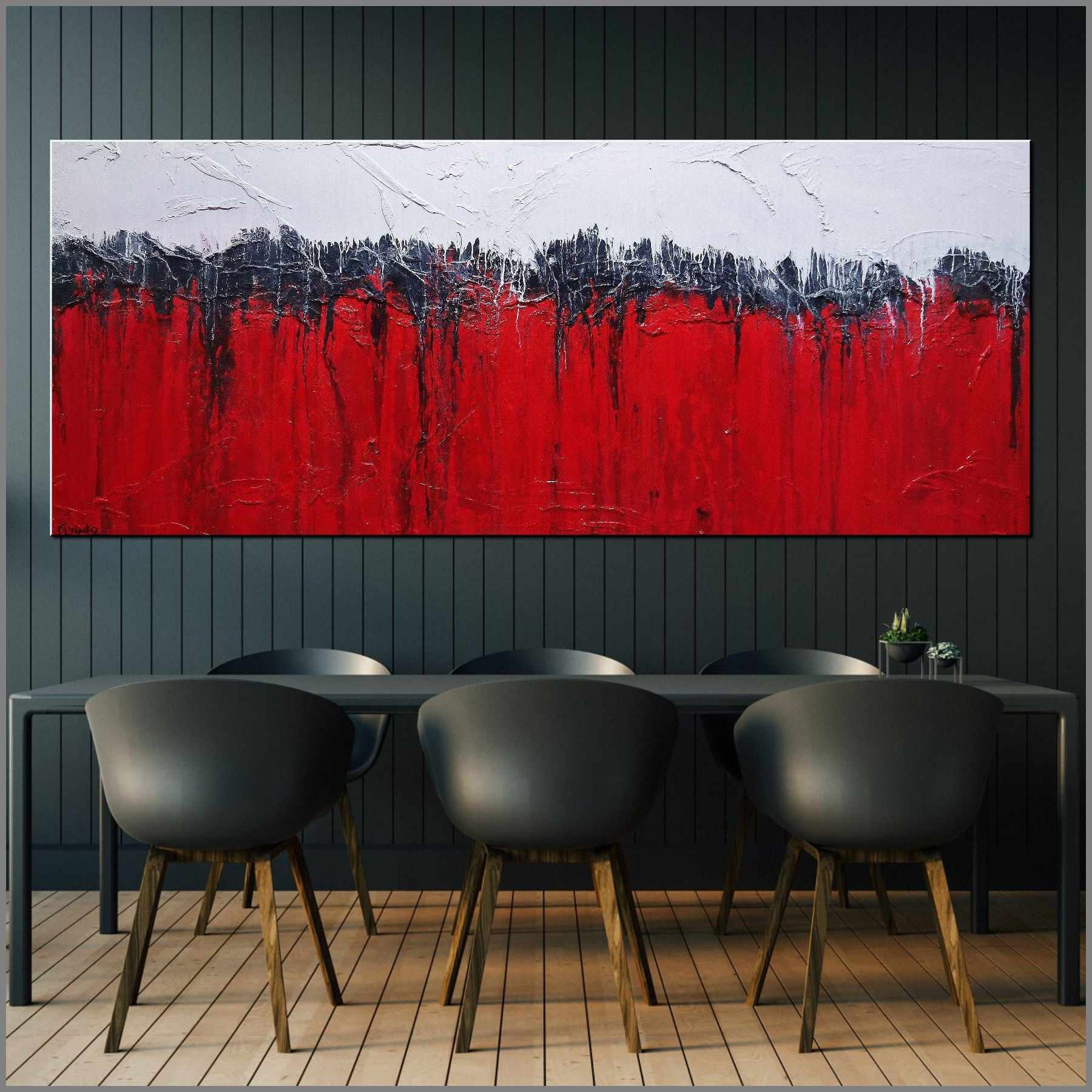 Red Raw 200cm x 80cm Red White Textured Abstract Painting (SOLD)-Abstract-[Franko_Artist]-[Australian_artist]-[Gold_Coast]-[Brisbane]-[modern]-[contemporary]-[original]-[Large_artwork]-[The_Block]-[Dream_Homes]-[ideas]-[Grand_Designs]-[Art_Lover]-Franklin Art Studio