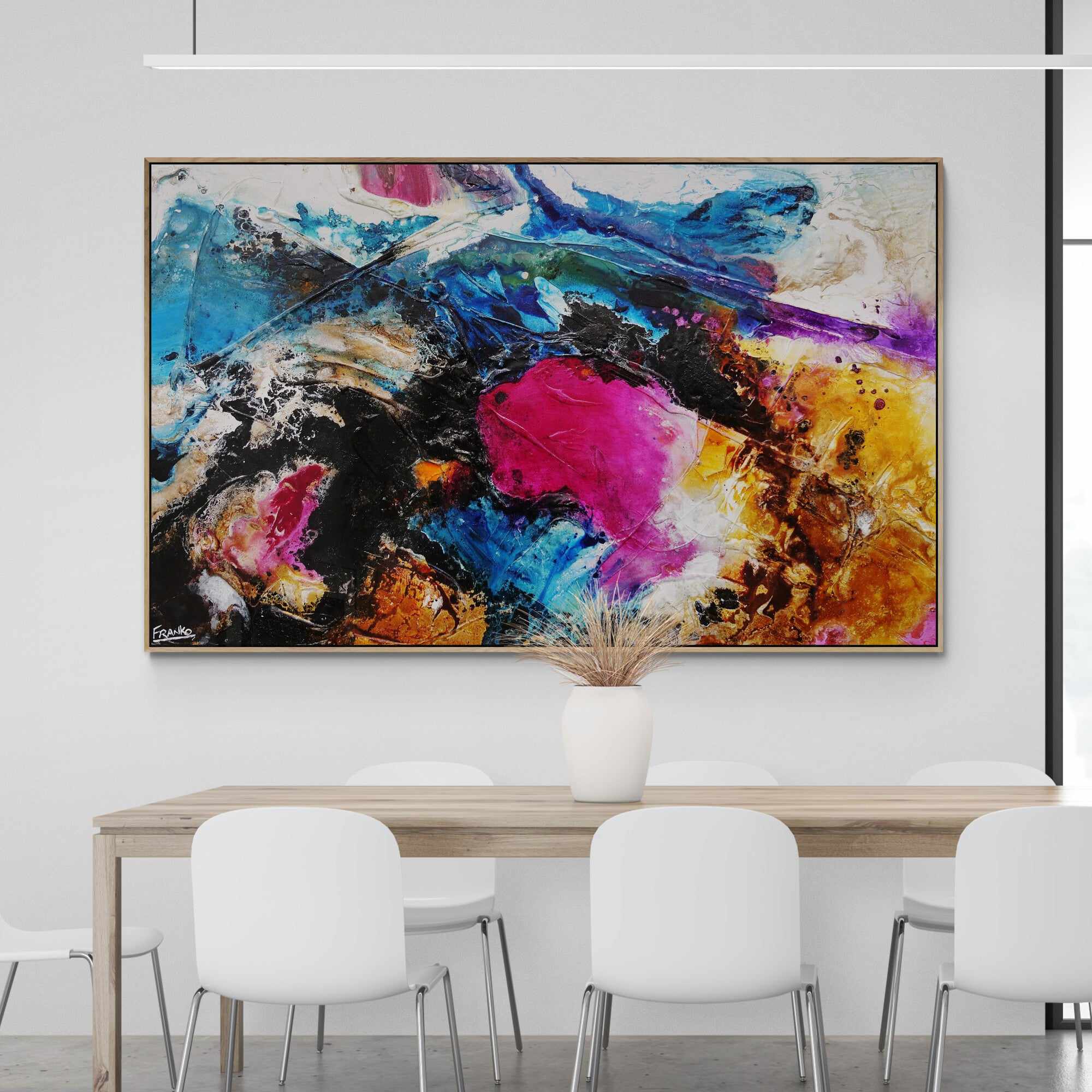 Red Violet Rush 160cm x 100cm Violet Magenta Black Textured Abstract Painting (SOLD)-Abstract-[Franko_Artist]-[Australian_artist]-[Gold_Coast]-[Brisbane]-[modern]-[contemporary]-[original]-[Large_artwork]-[The_Block]-[Dream_Homes]-[ideas]-[Grand_Designs]-[Art_Lover]-Franklin Art Studio
