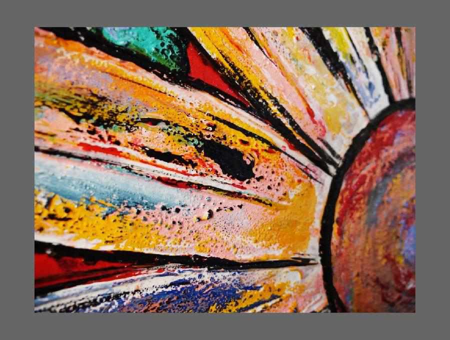 Red With Passion and Flowers 190cm x 100cm Sun Flowers Red Painting (SOLD)-people-[Franko_Artist]-[The_Block]-[Dream_Homes]-[ideas]- [Grand_Designs]-Franklin Art Studio